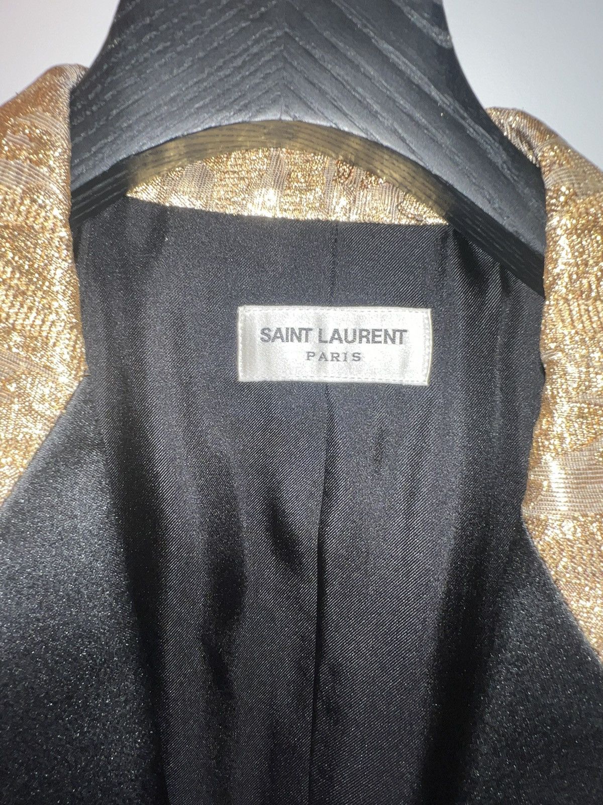 Saint Laurent Paris Gold Saint Laurent Hedi Blazer SAMPLE Size 38L - 13 Thumbnail