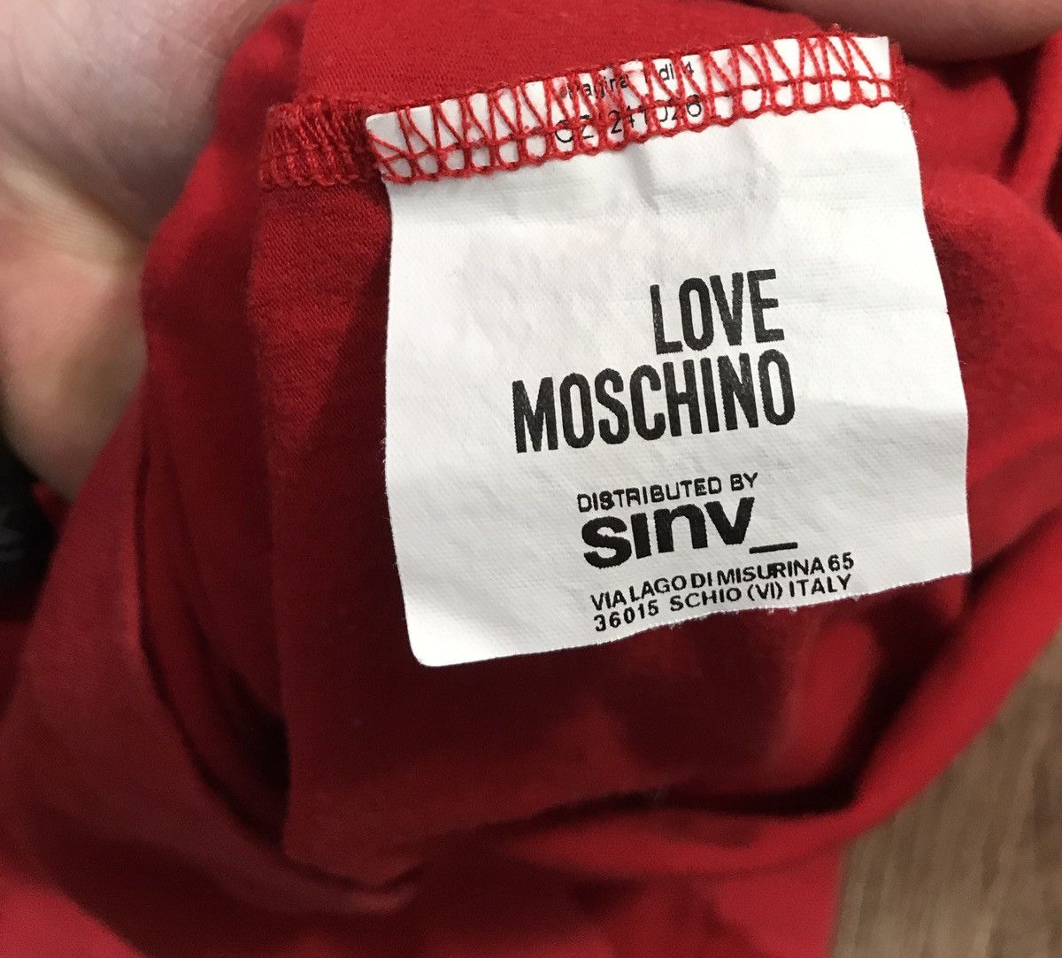 Moschino Love Moschino Big Logo Red T Shirt Size M / US 6-8 / IT 42-44 - 4 Thumbnail