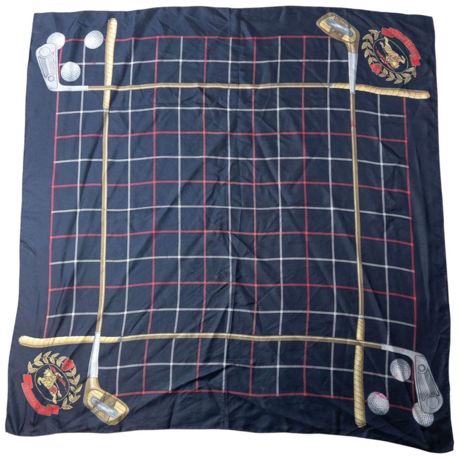 Burberry Vintage 90s Burberry Golf Club Silk Scarf Size ONE SIZE - 4 Thumbnail