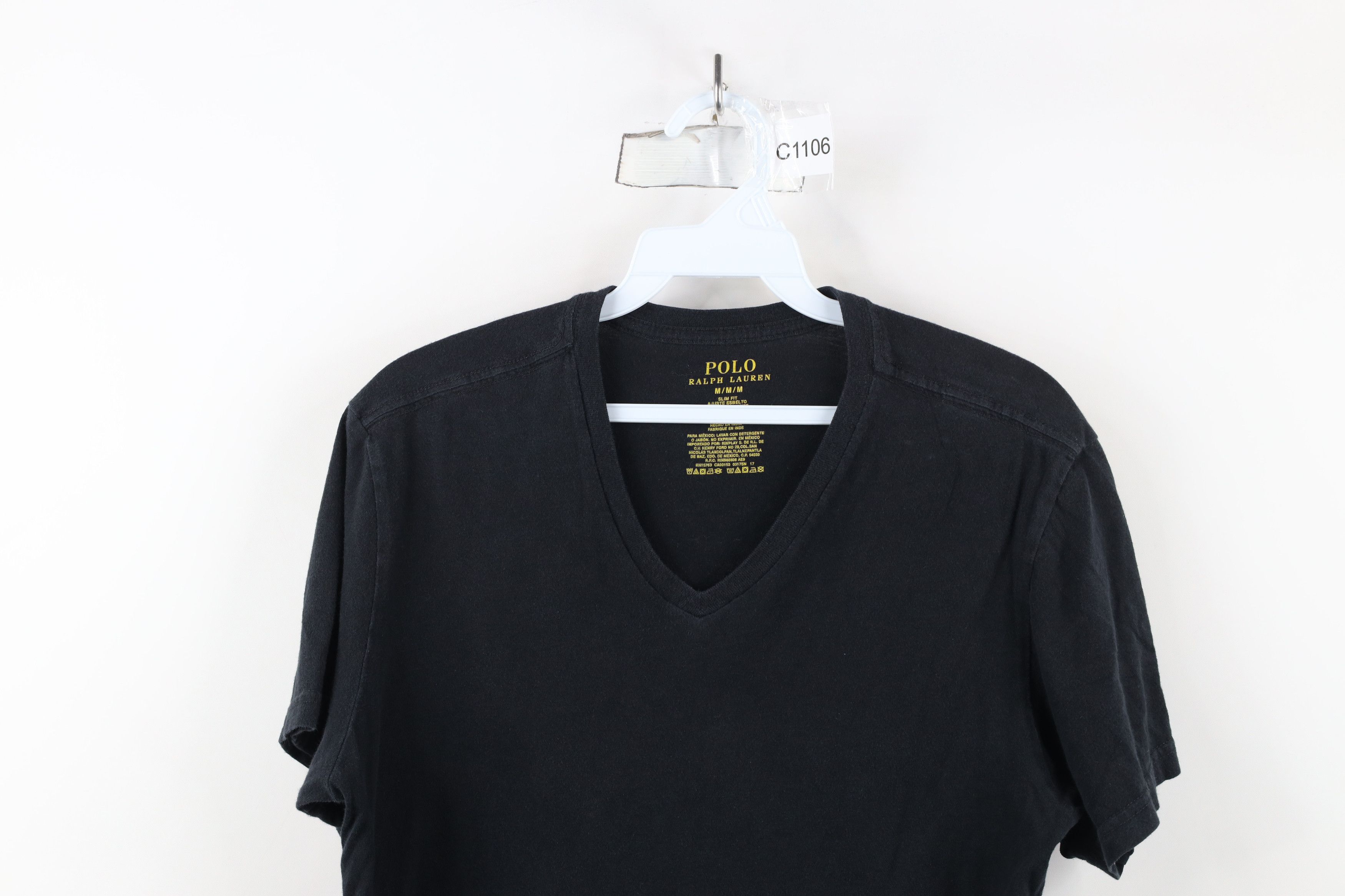 Ralph Lauren × Vintage Vintage Y2K Ralph Lauren Faded Short Sleeve V-Neck T-Shirt Size US M / EU 48-50 / 2 - 2 Thumbnail