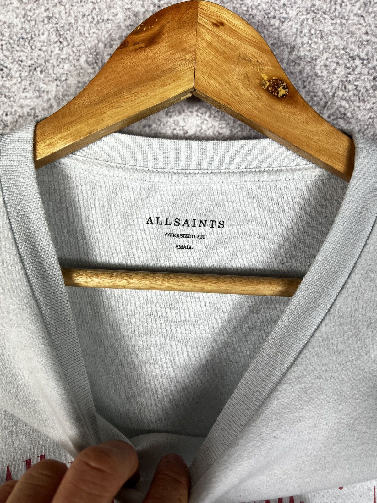 Allsaints Allsaints Big Logo Oversized Fit Tee Sky colour Size US S / EU 44-46 / 1 - 5 Thumbnail