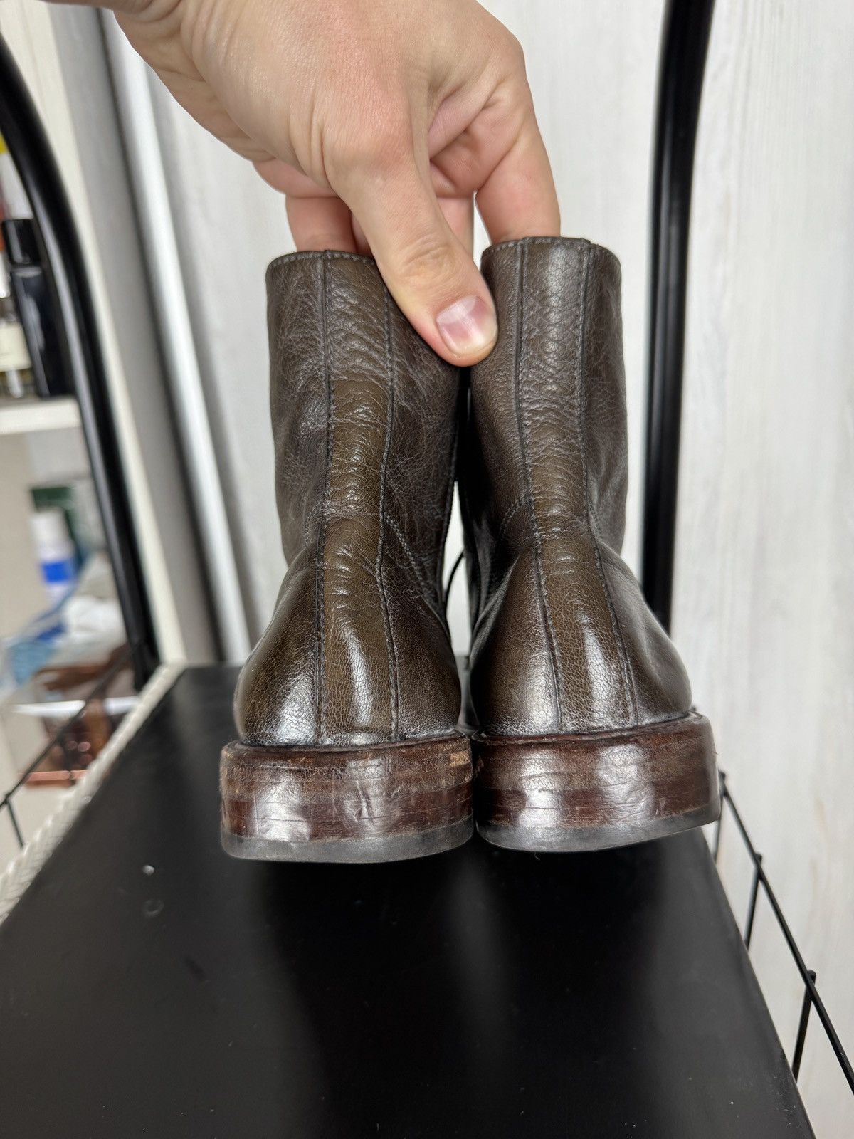 MoMA Moma Leather Laces Zipper Brown Ankle Boot Size US8 EU38 Size US 8 / IT 38 - 13 Thumbnail