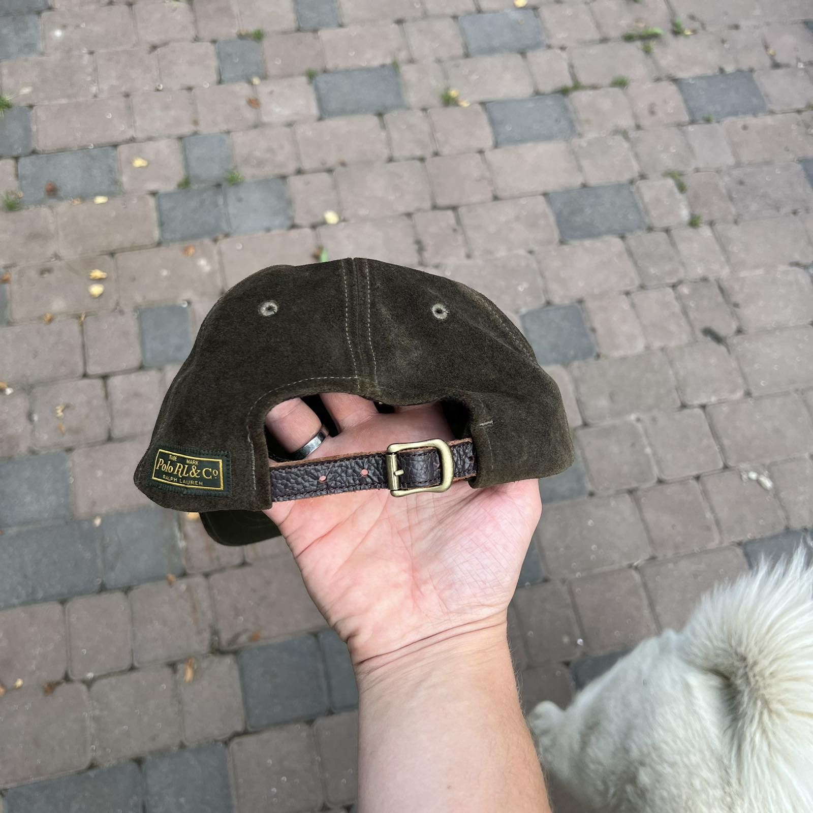 Polo Ralph Lauren Polo Ralph Lauren Cap Hat Suede Goat Leather Olive NWT Size ONE SIZE - 5 Thumbnail