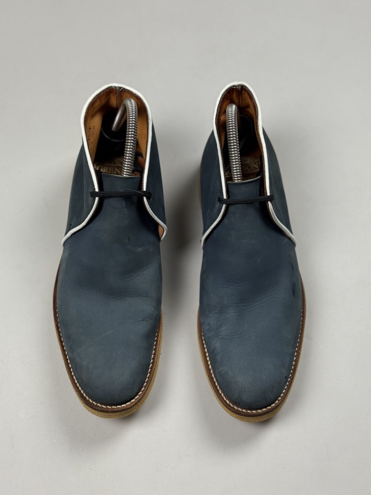 Grenson Grenson Men’s Leather Lace Up Formal Desert Boots Shoes Size US 8.5 / EU 41-42 - 7 Thumbnail