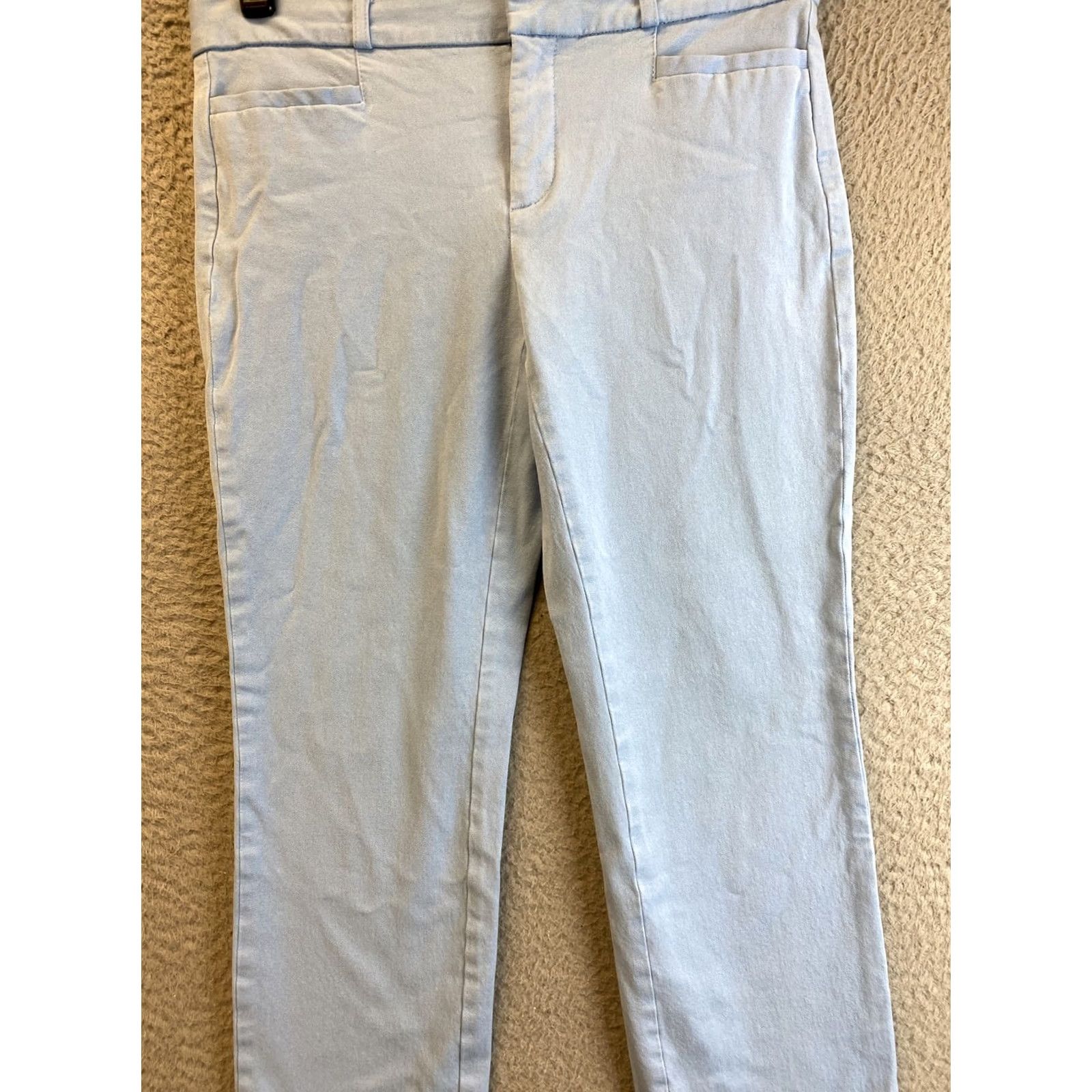 Banana Republic Banana Republic Dress Pants Womens 4 Reg Flat Front Blue 30x24 Regular Straight Zip Fly Band Event 4 Mens? Size 27" / US 4 / IT 40 - 3 Thumbnail