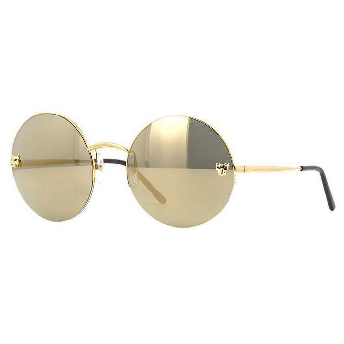 Cartier Cartier Panthère CT0022S 002 Gold Rimless Round 58mm Size ONE SIZE - 8 Thumbnail