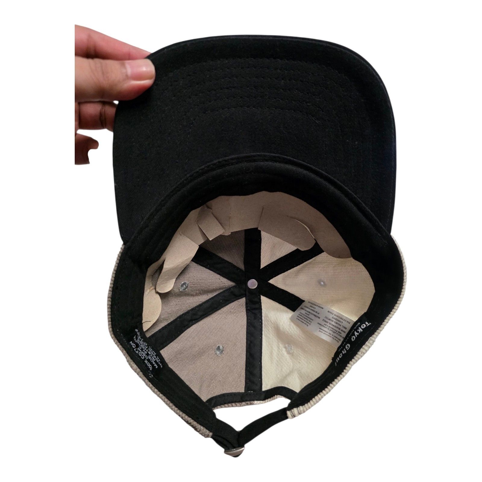 Anime HotTopic Tokyo Ghoul Ken Kaneki Split Face Cordroy dad Cap Size ONE SIZE - 11 Thumbnail