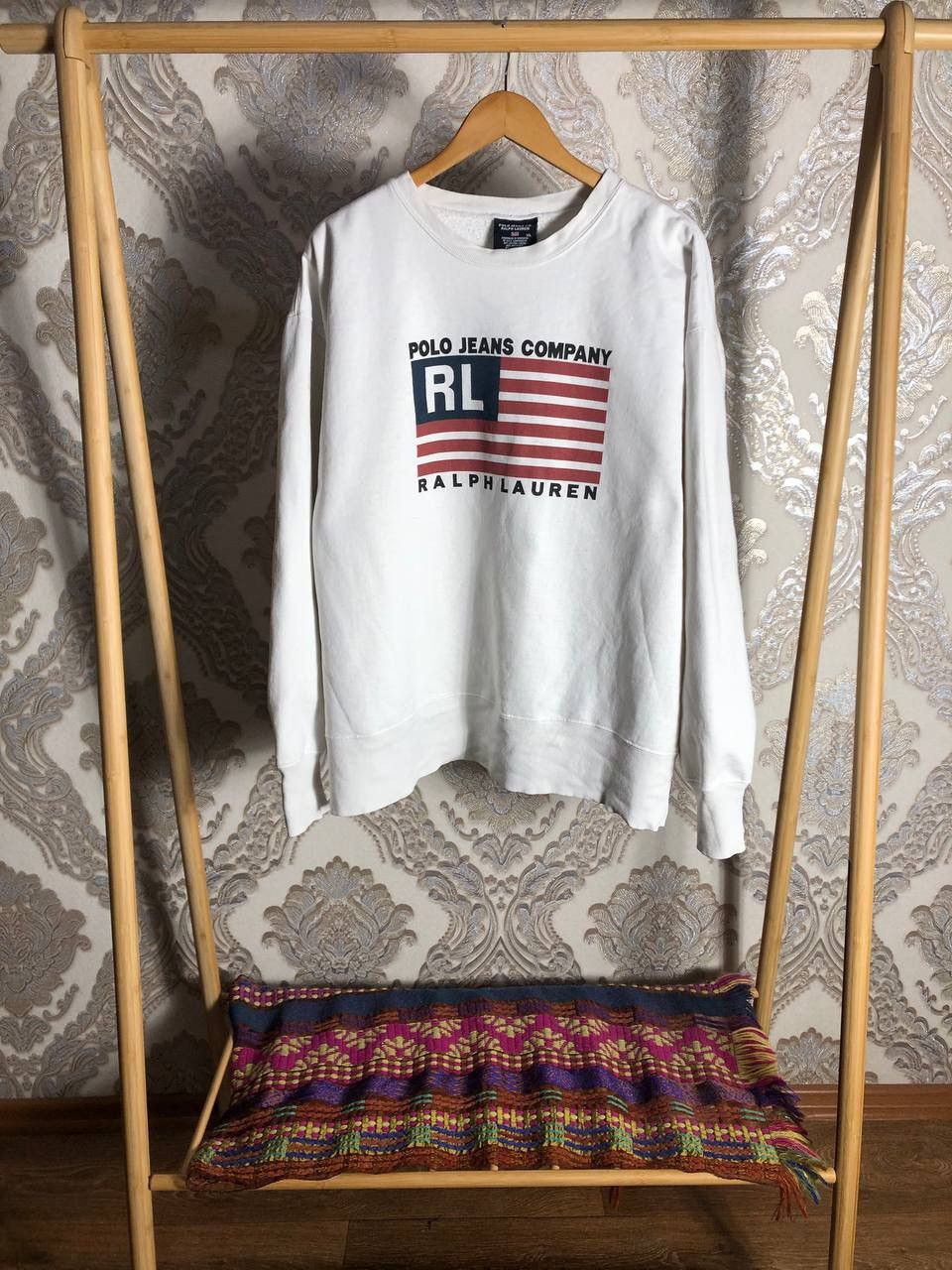 Polo Ralph Lauren VINTAGE POLO JEANS COMPANY RALPH LAUREN USA FLAG CASUAL 90s Size US XL / EU 56 / 4 - 1 Thumbnail