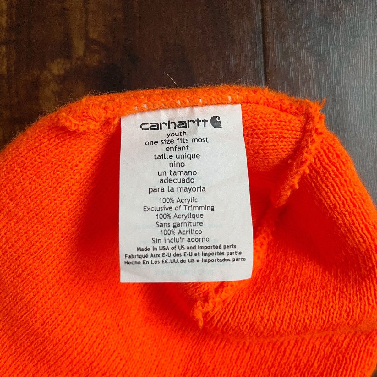 Carhartt × Carhartt Wip Carhartt Orange Beanie Toboggan Hat Size ONE SIZE - 3 Thumbnail