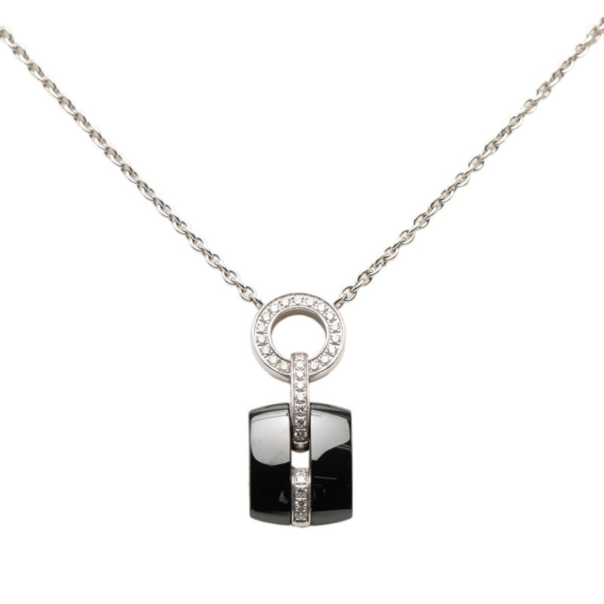 Chanel Chanel Ultra Pendant Necklace, Black Silver Ceramic Diamond 18KWG White Gold Au750, Women's CHANEL Size ONE SIZE - 1 Thumbnail