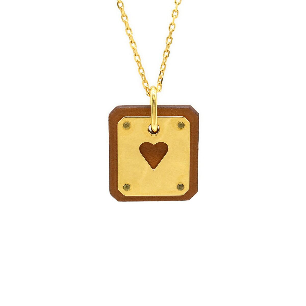 Hermes Hermès As de Coeur Necklace Metal Necklace Stamp Z (2021) DUTY FREE for USA