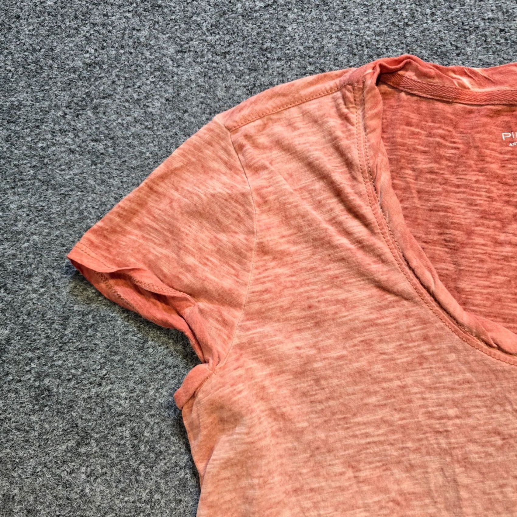 Vintage Pilcro Anthropologie Top Womens XL Orange Short Sleeve T-Shirt Casual Shirt Bohemian Authentics? Size XL / US 12-14 / IT 48-50 - 4 Thumbnail