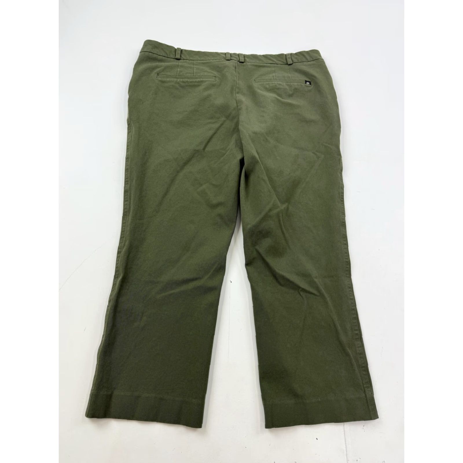 Banana Republic Banana Republic Capri Pants Womens 12 Green Straight Leg Stretch Twill Casual Size 34" / US 12 / IT 48 - 4 Thumbnail