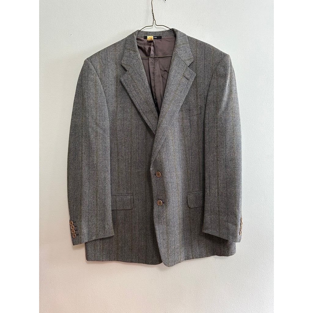 Alfred Dunhill Alfred Dunhill gray tweed cashmere and wool blazer size 46R Size 46R - 2 Thumbnail