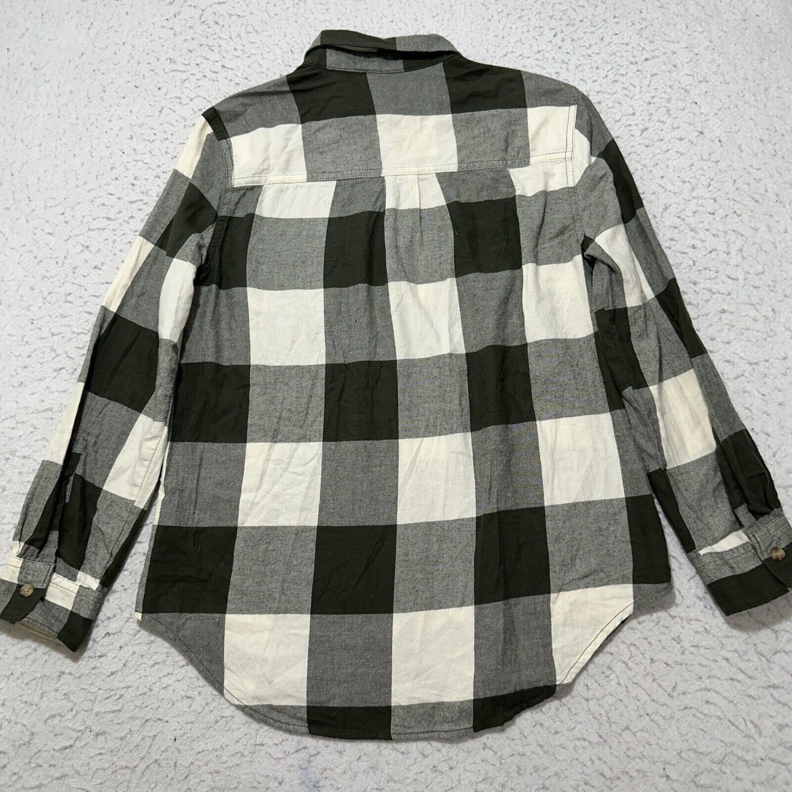 Old Navy Old Navy Petite Small Green White Plaid Button Down Shirt Size S / US 4 / IT 40 - 10 Thumbnail