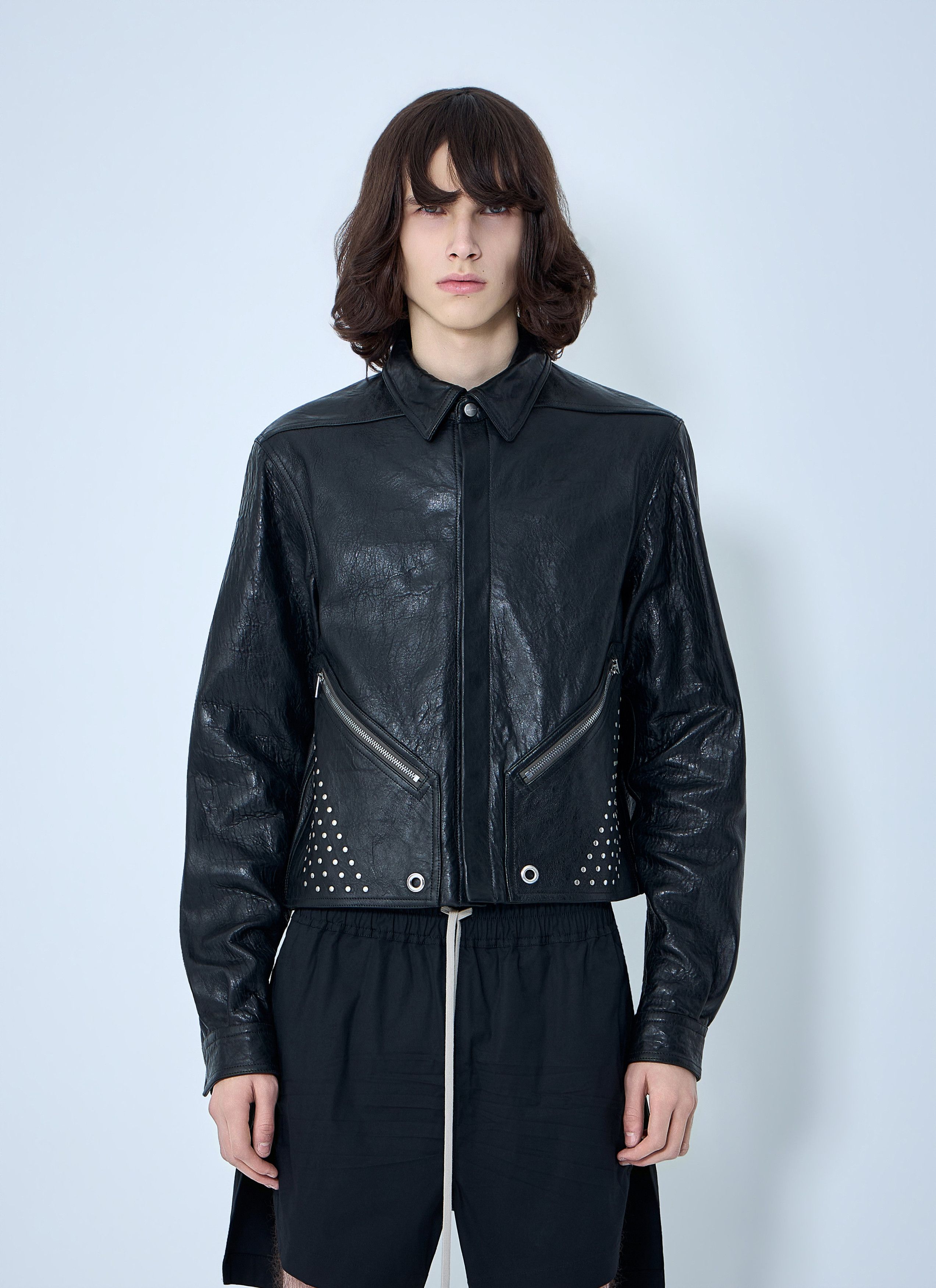 Rick Owens NWT - Rick Owens Black Brad Lambskin Jacket Edfu S/S 23 