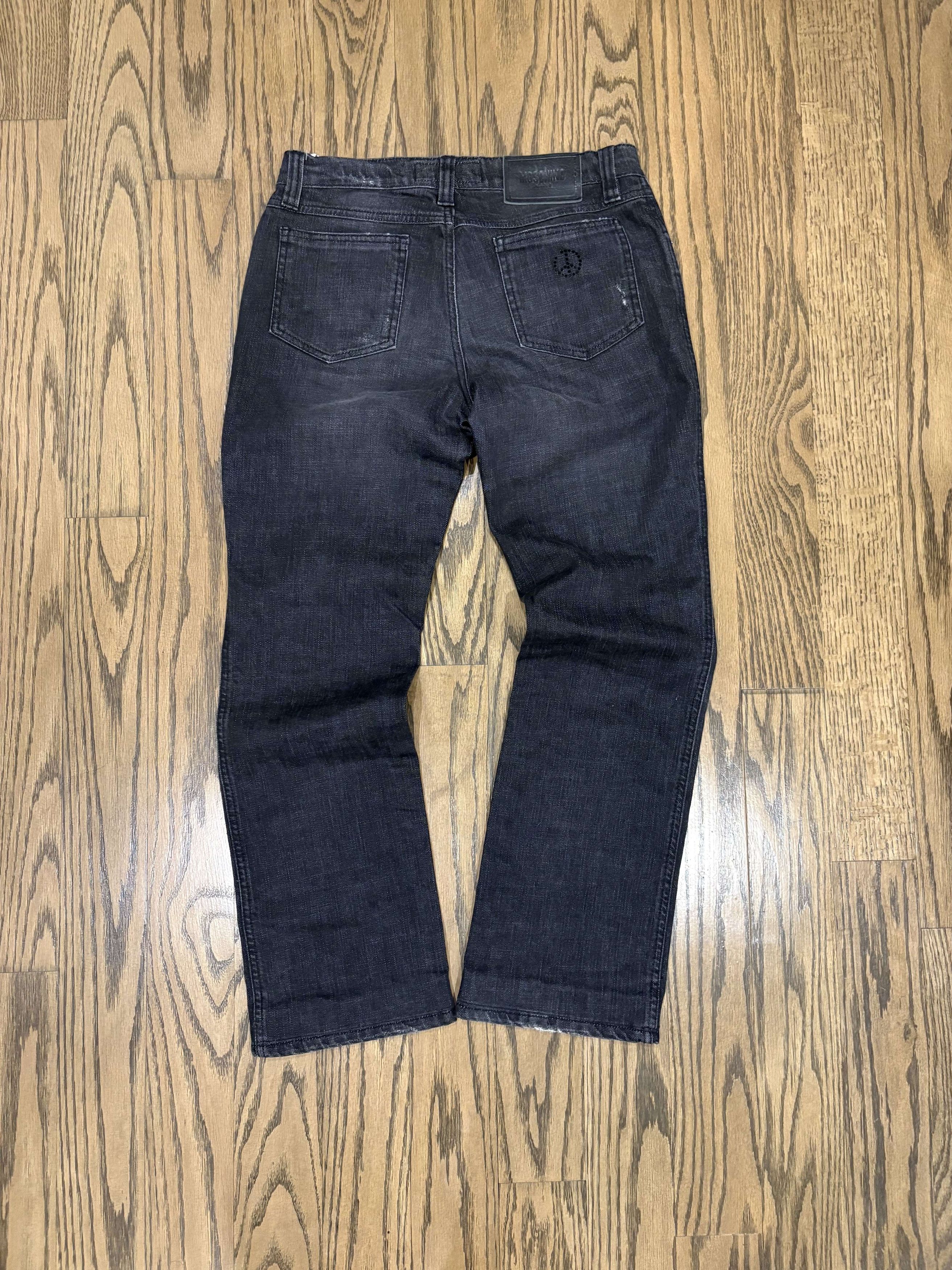 Moschino Moschino 'Donna' Peace Black Denim Size 27" / US 4 / IT 40 - 2 Thumbnail