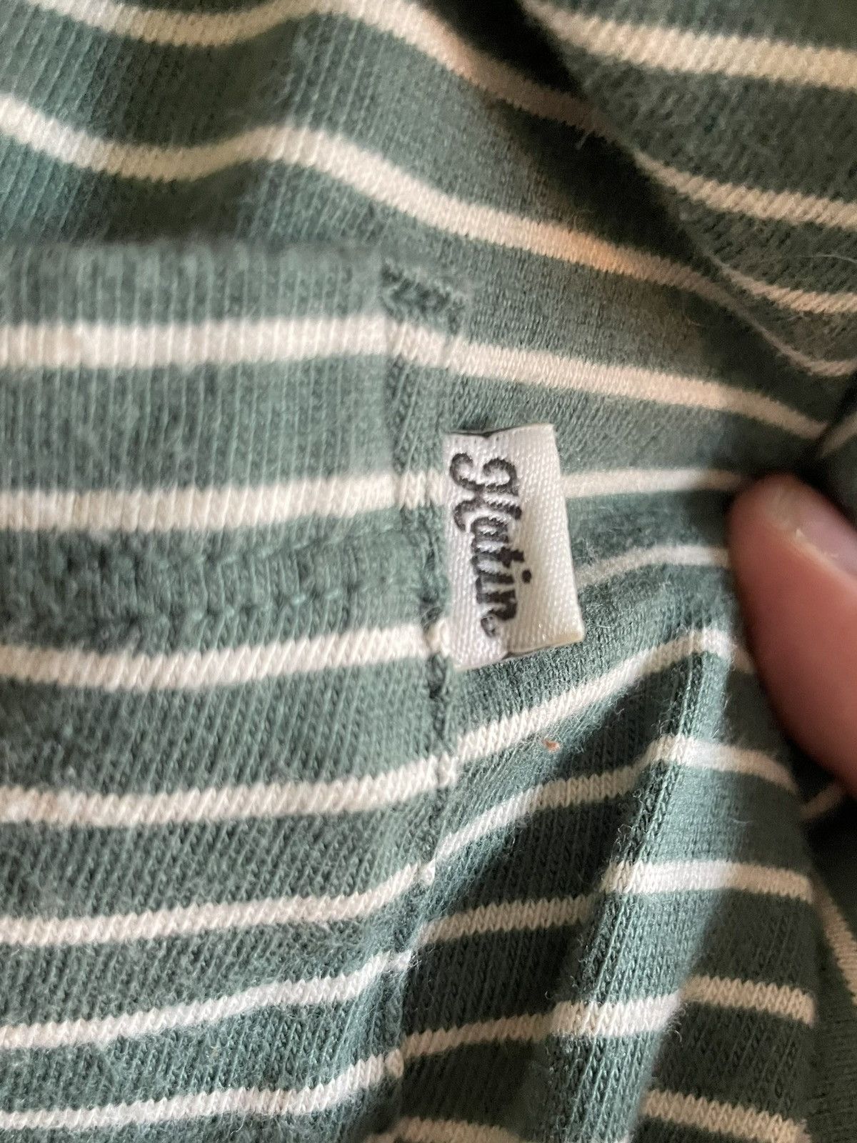 Katin Katin (surf brand) green & white stripe tee shirt Size US M / EU 48-50 / 2 - 3 Thumbnail