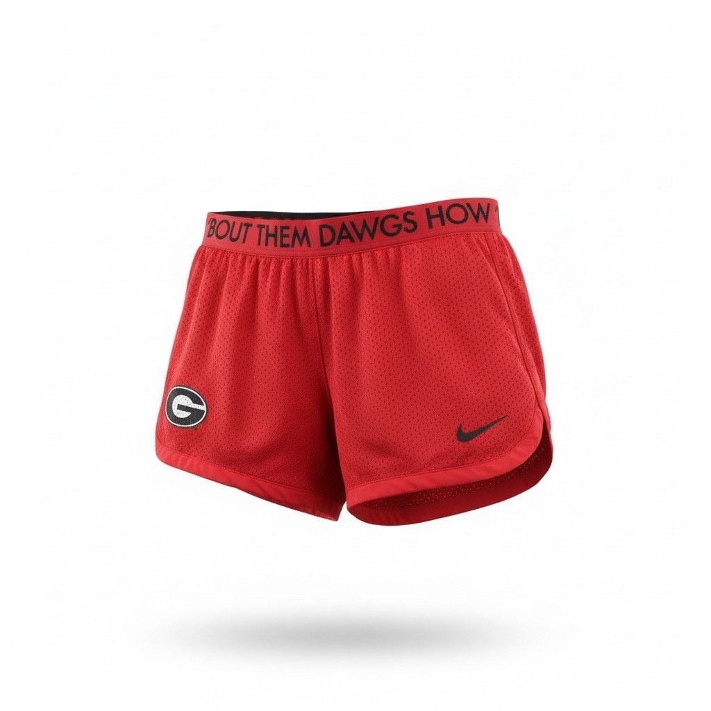 Nike Nike Dri-FIT Georgia Bulldogs Women’s Small Red Mesh Shorts Size 28" / US 6 / IT 42 - 1 Thumbnail