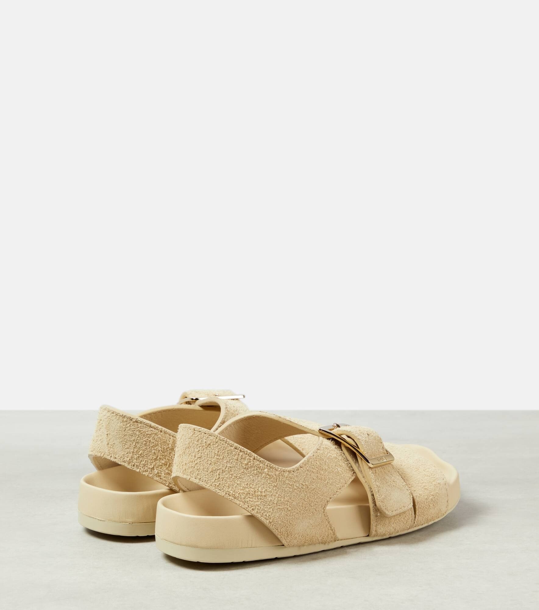 Loewe o1in1g0426 Ease Buckle Sandals in Oat Milk Size US 11 / IT 41 - 3 Thumbnail