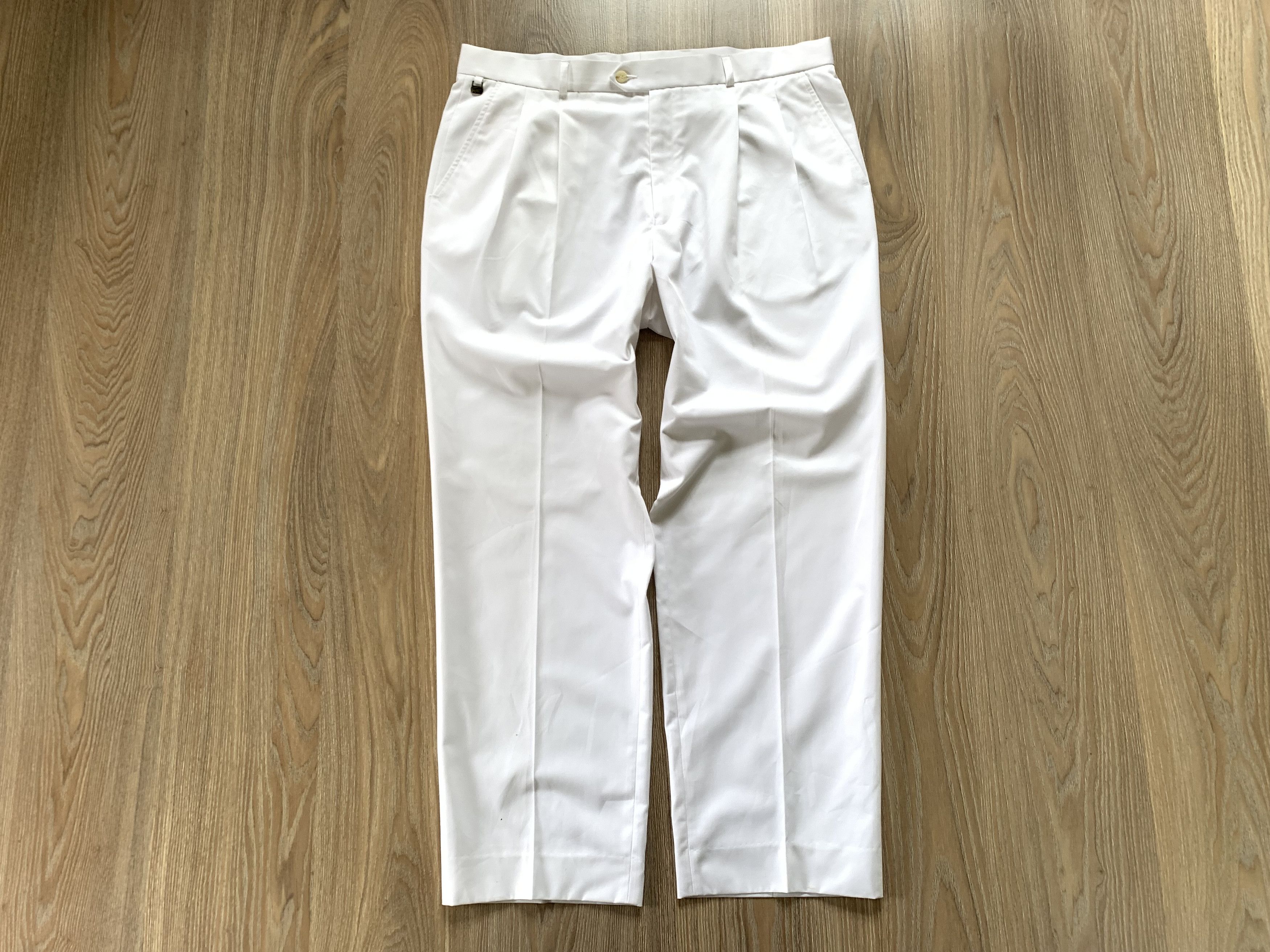 Lacoste × Vintage Rare Vintage New Lacoste White Cotton Pants Trousers Size US 36 / EU 52 - 2 Thumbnail