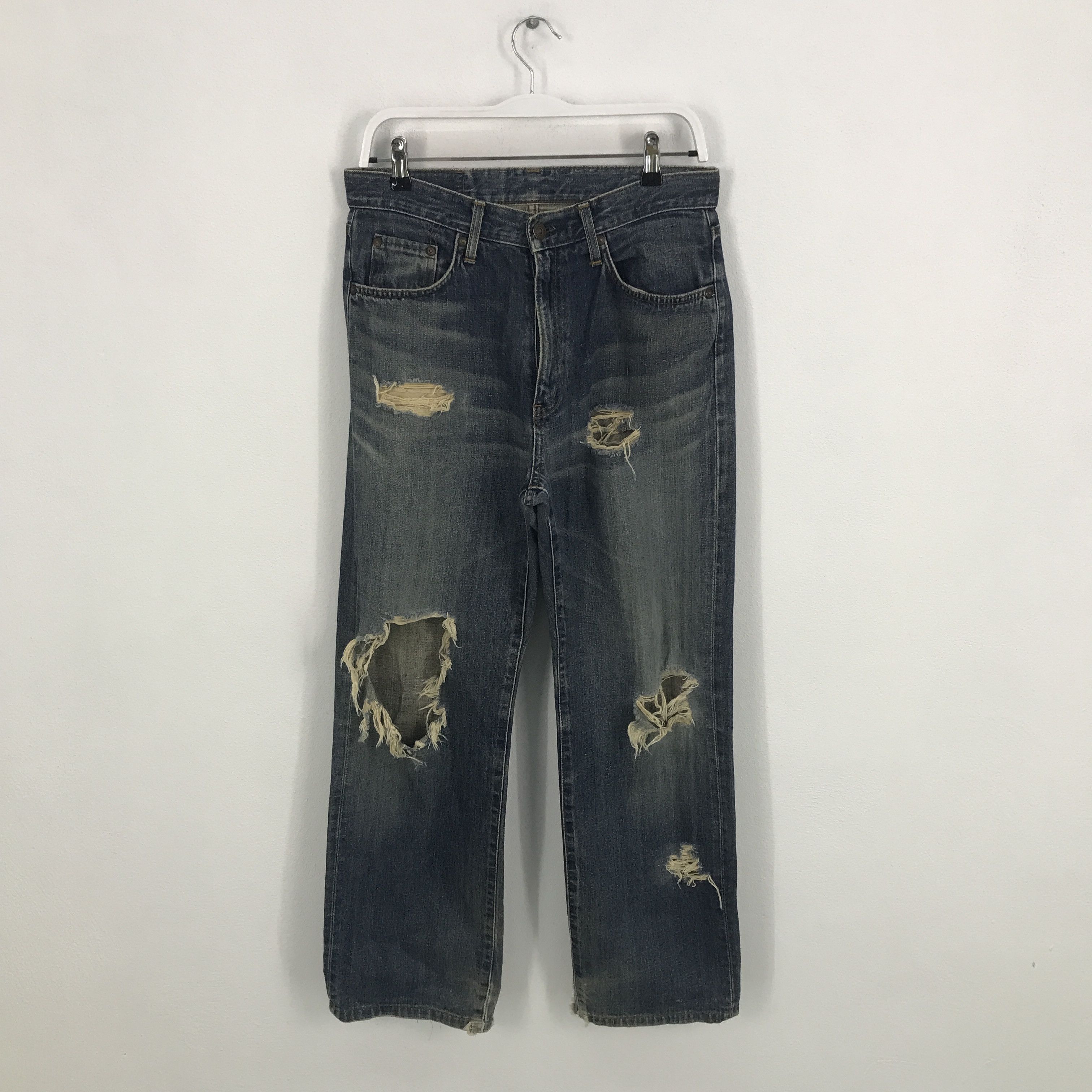 Rare Japan denim Edwin distressed denim jeans pants