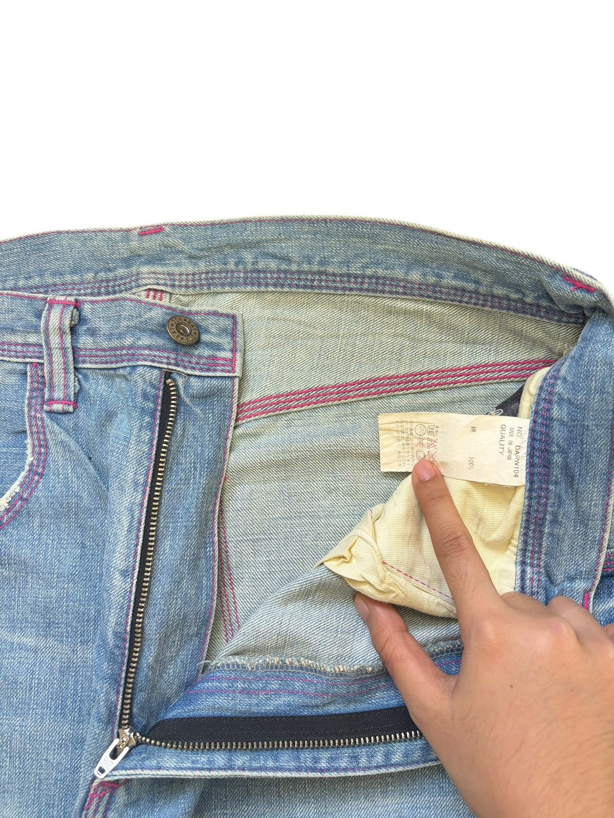 Fubu Vintage Japanese Brand Faded Wash Distress Baggy Jeans Size US 32 / EU 48 - 5 Thumbnail