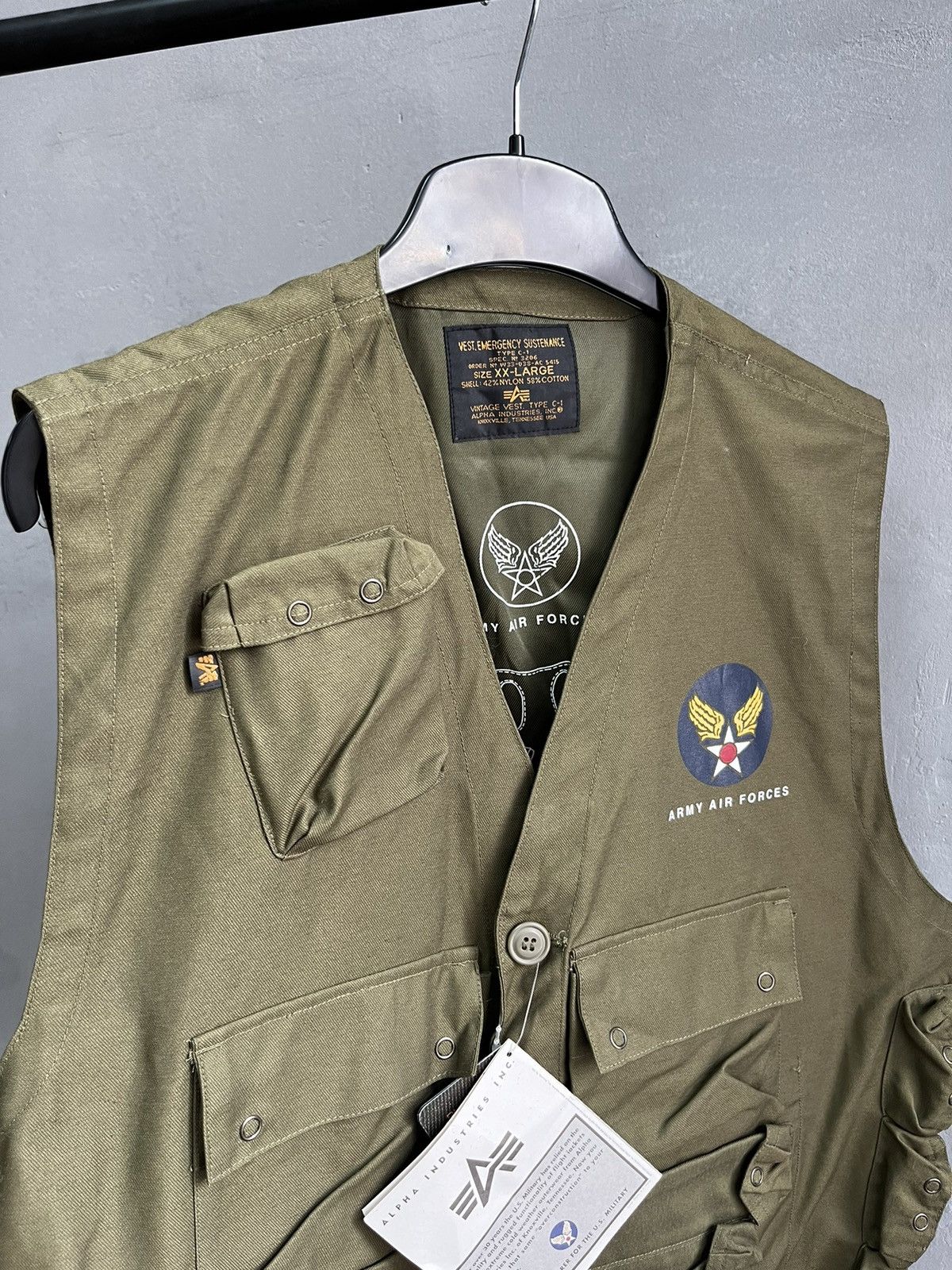 Alpha Industries × Japanese Brand Alpha Industries US Army Air Forces vest Size US XXL / EU 58 / 5 - 5 Thumbnail
