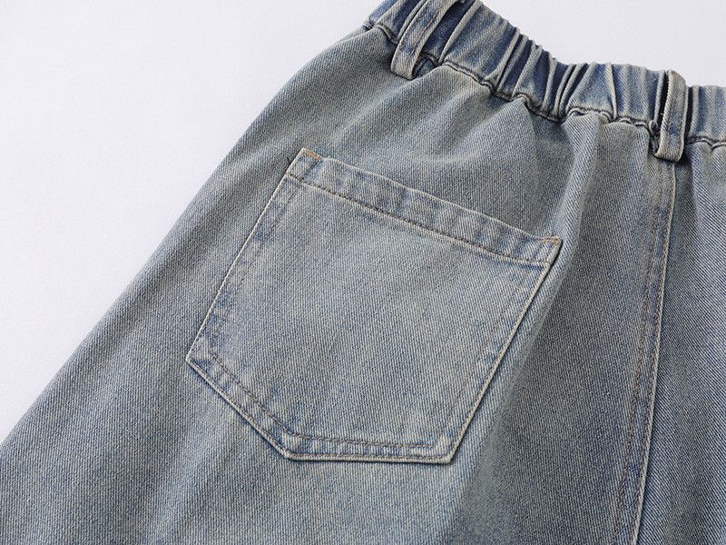 Jean Men's Retro Apple Puppy Embroidered Work Jeans Size US 32 / EU 48 - 5 Thumbnail
