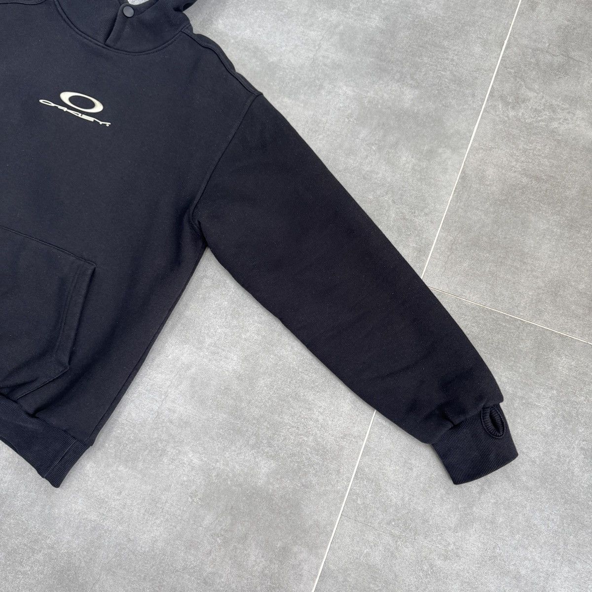 Vintage Oakley Center Logo Fleece Winter Hoodie Jacket Y2K