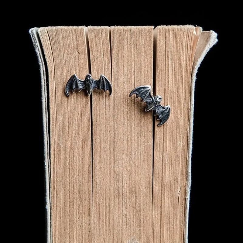 Jewelry Tiny Bat Stud Earrings 925 Sterling Silver Ear Charms Gift Size ONE SIZE - 4 Thumbnail