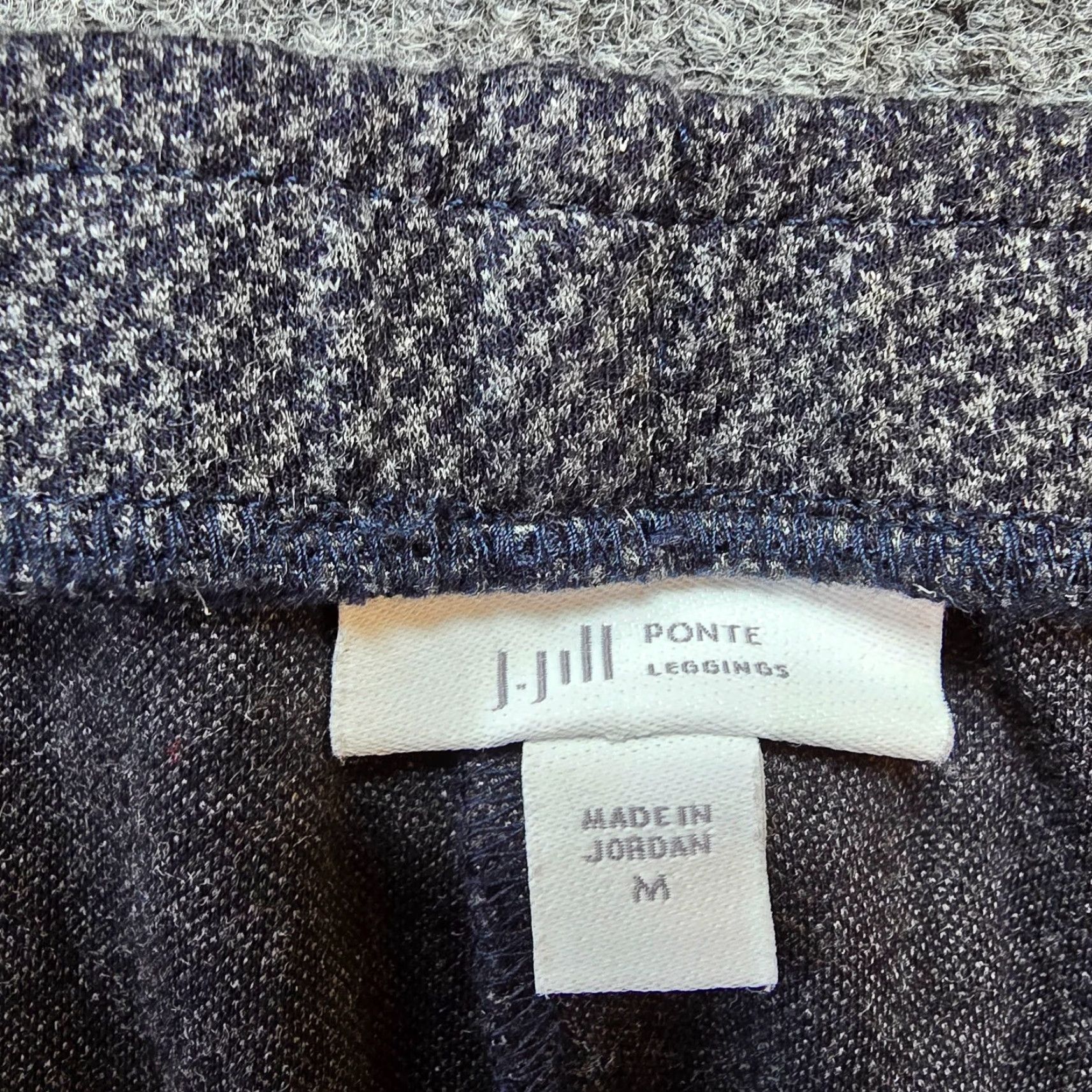 J. Jill J. Jill Pants Womens Medium Gray Houndstooth Ponte Legging Pull On Casual Skinny Front Stretch Elastic Waistткры Size 32" / US 10 / IT 46 - 4 Thumbnail