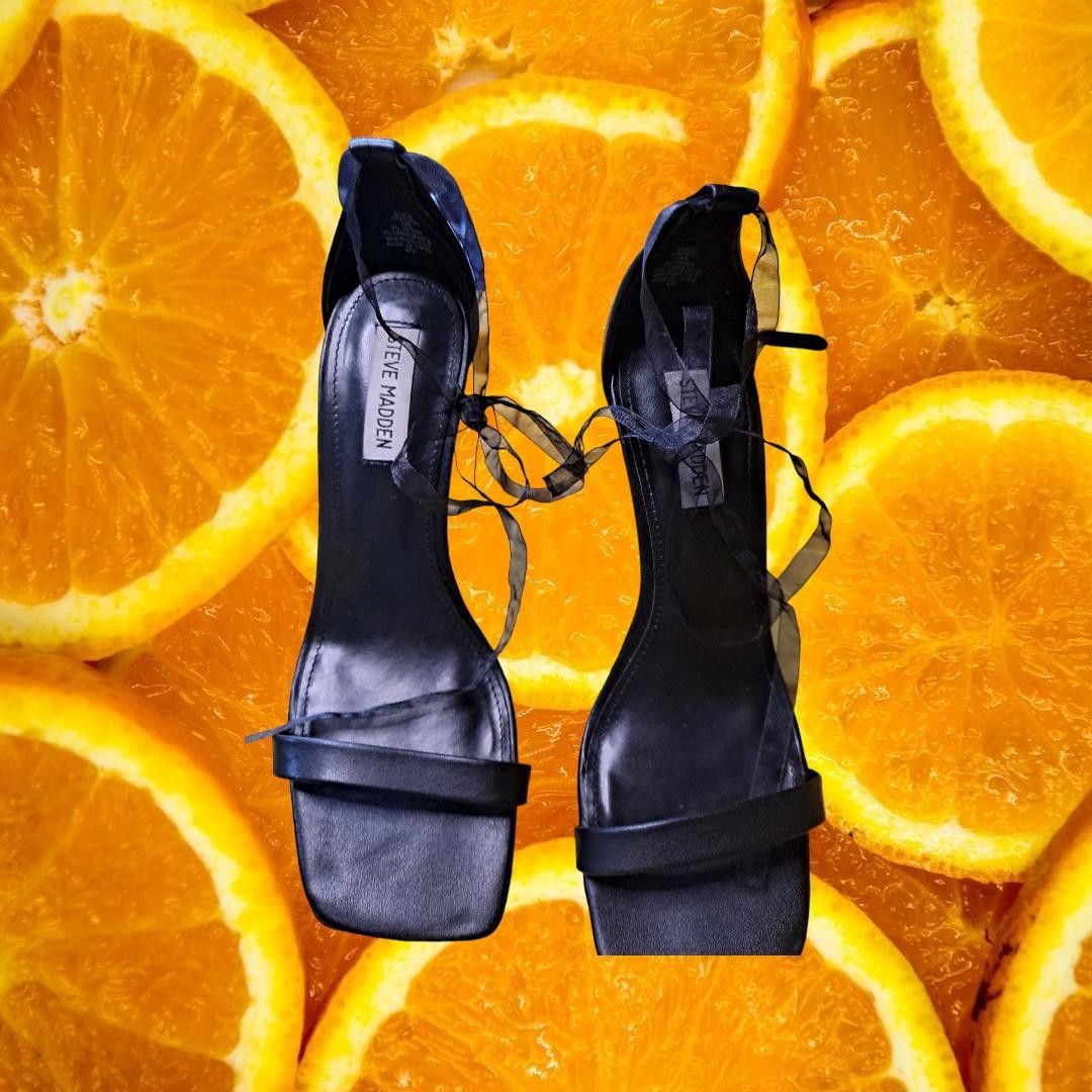 Steve Madden Steve Madden Shaye Black Open Toe Heels Size 10 Size US 10 / IT 40 - 2 Thumbnail