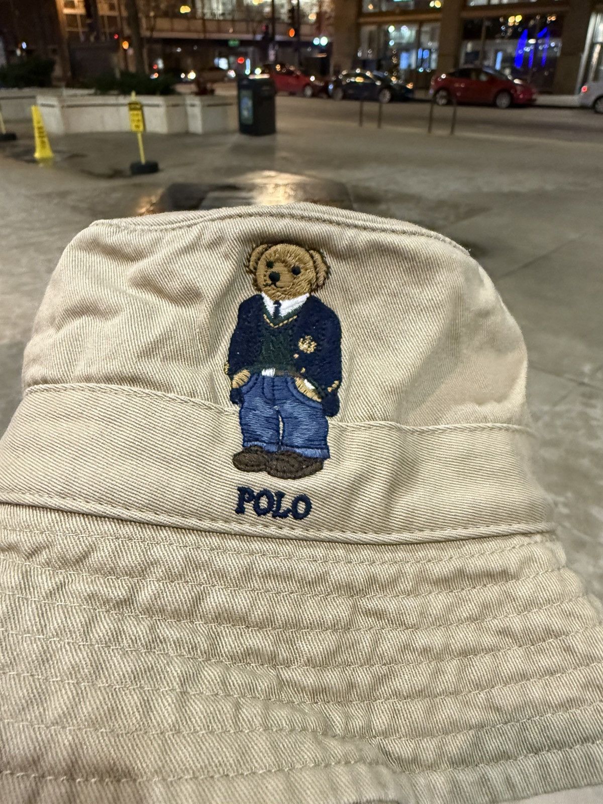 Polo Ralph Lauren Polo Ralph Lauren Polo Bear Bucket Hat Khaki Cotton S/M Size ONE SIZE - 2 Thumbnail
