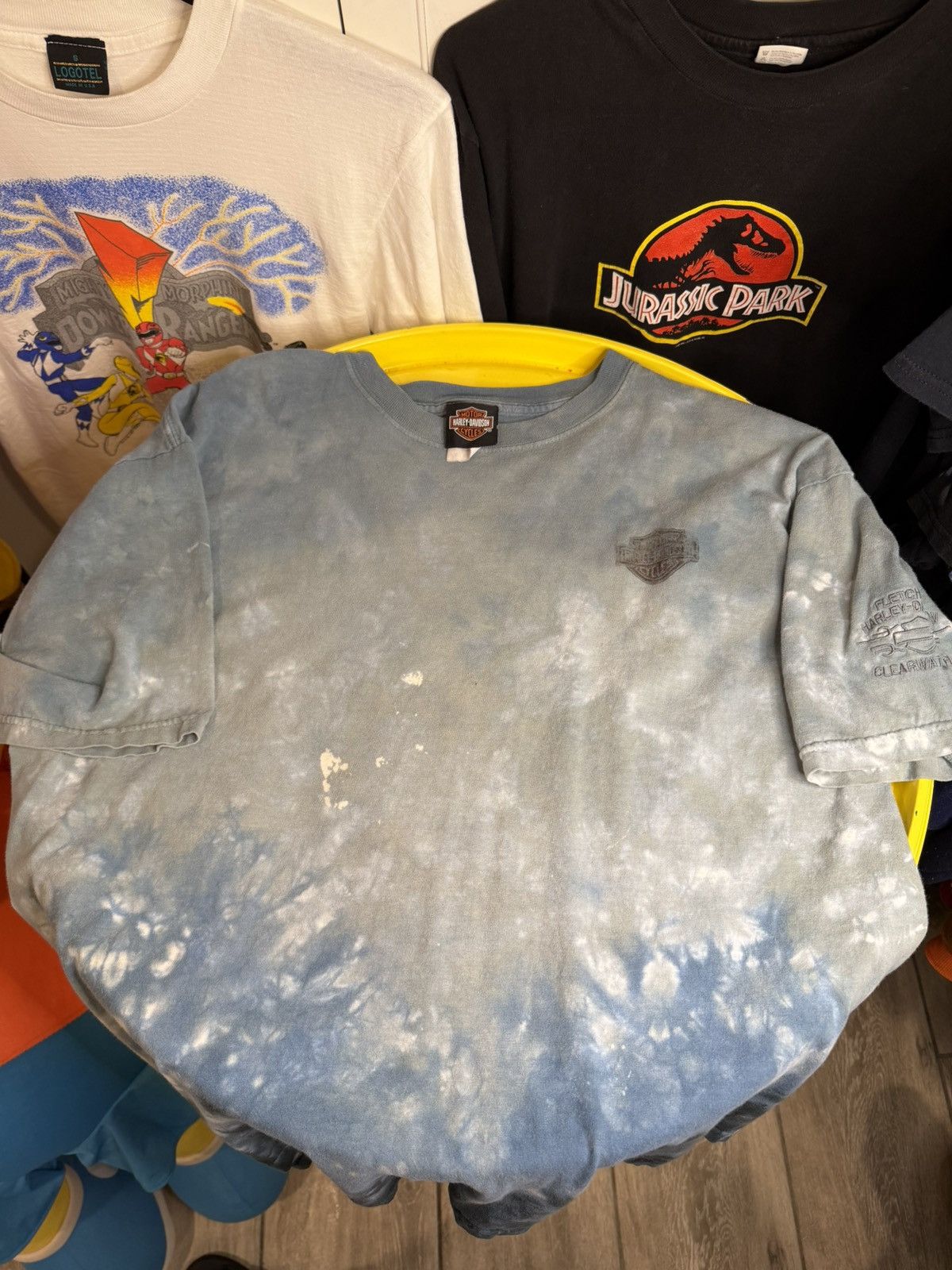 Harley Davidson Harley Davidson tie-dye blue T-shirt, 2000s Size US L / EU 52-54 / 3 - 3 Thumbnail