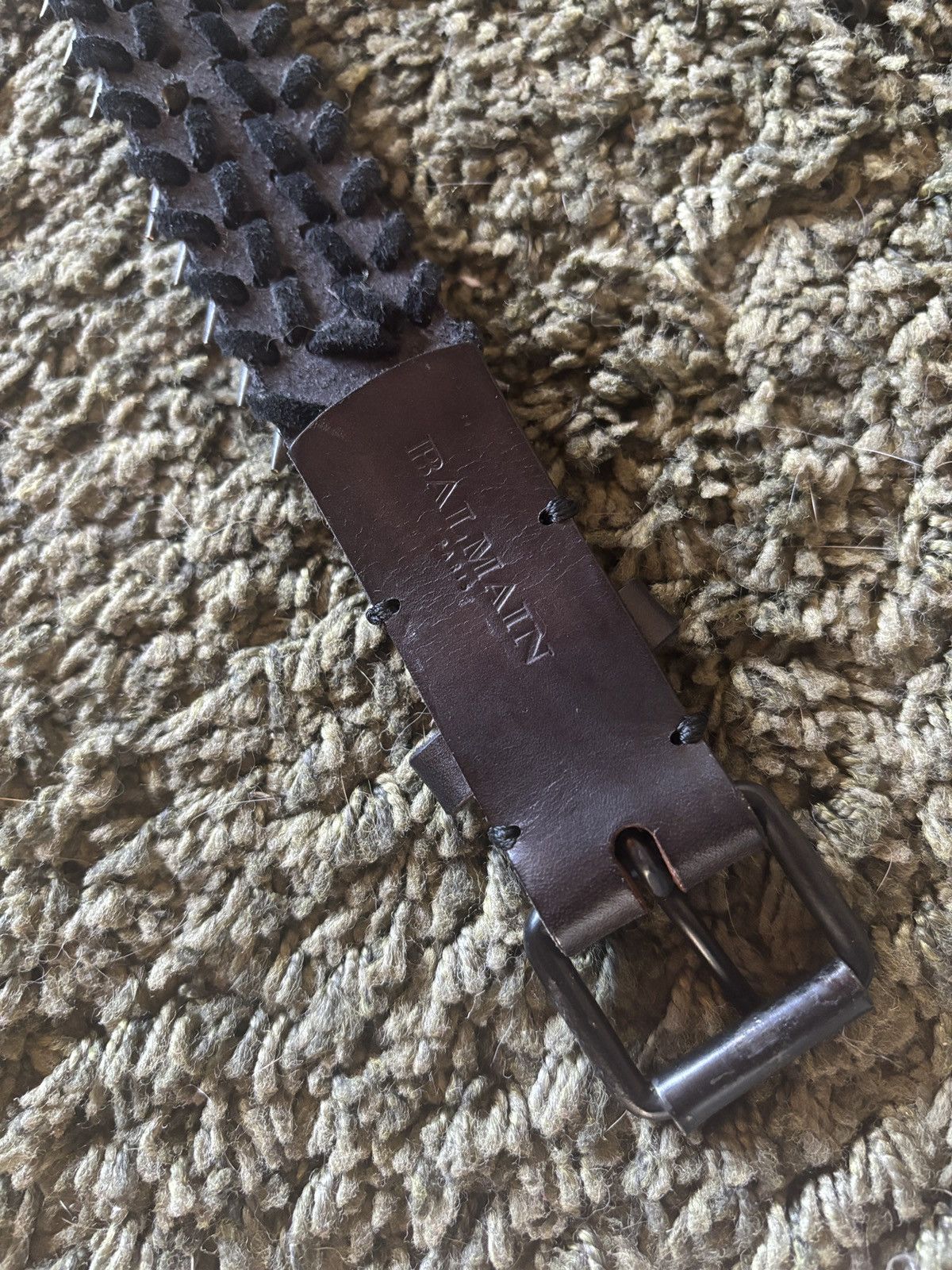 Balmain AW10 Balmain by Christophe Decarnin Leather „Bullet” Belt Size 30 - 9 Thumbnail