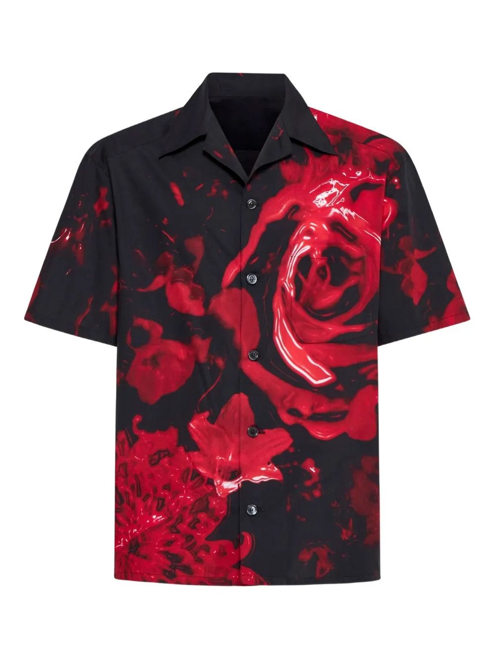 Other Men’s Black & Red Flower Print Shirt – Short Sleeve Casual Size US S / EU 44-46 / 1 - 1 Thumbnail