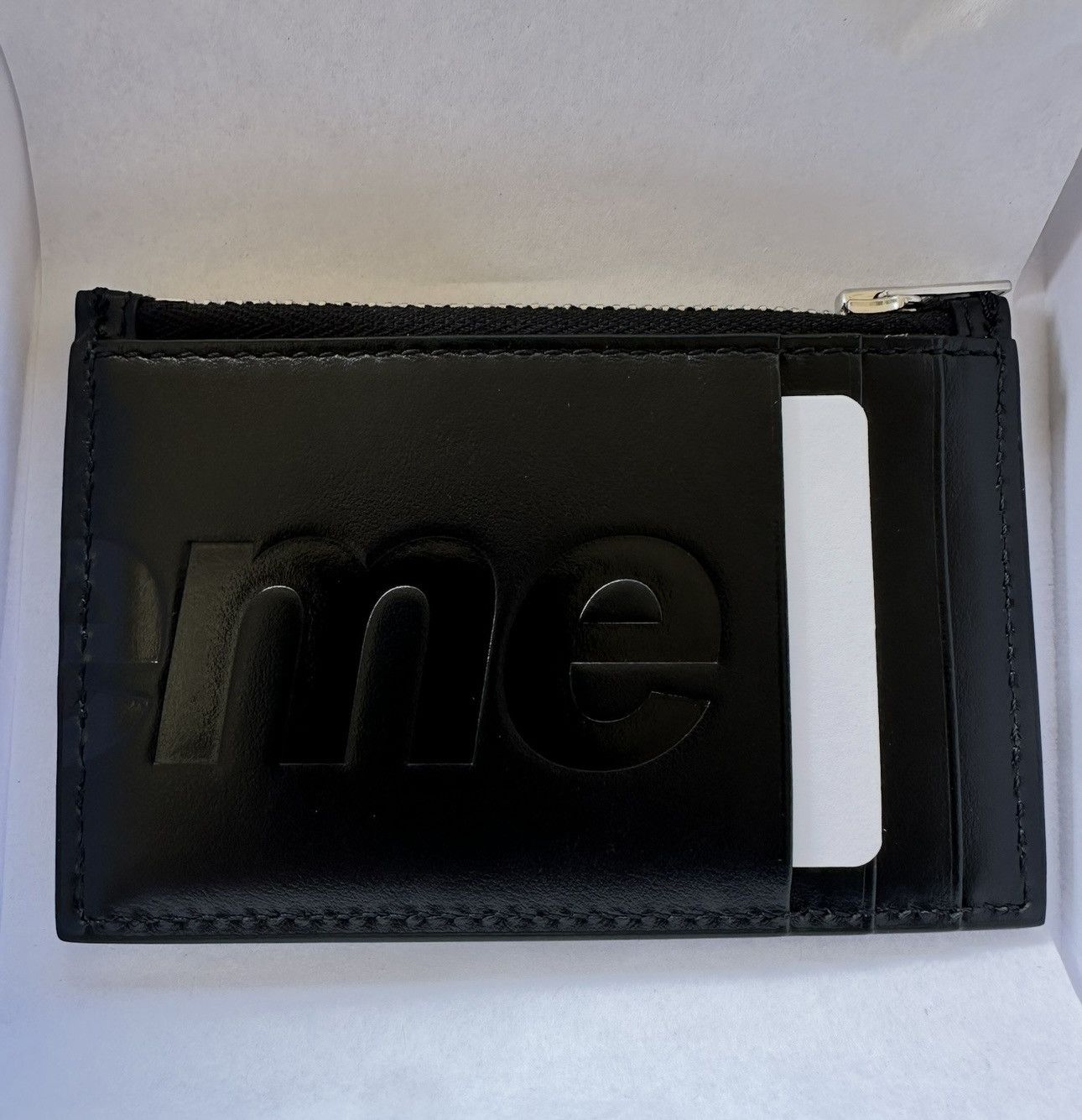 Supreme Leather Zip Card Holder 