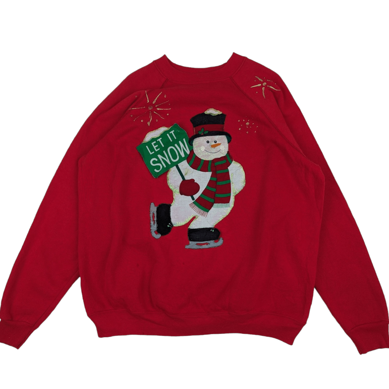Hanes Vintage 90's HANES Snowman Christmas New Year Jumper Size L / US 10 / IT 46 - 2 Thumbnail