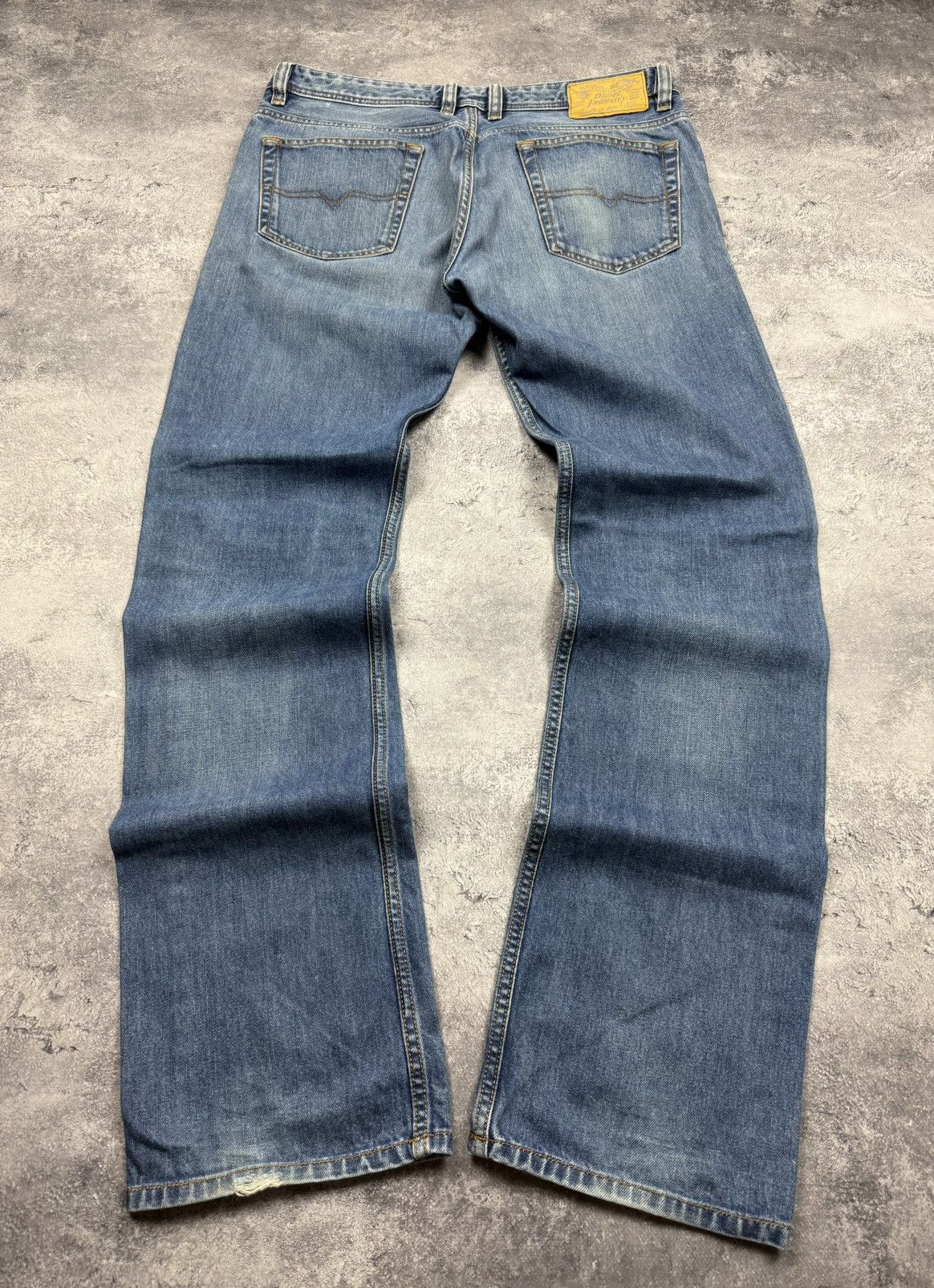 Vintage Diesel Avant Garde Flared Blue Denim Jeans Y2K Rare
