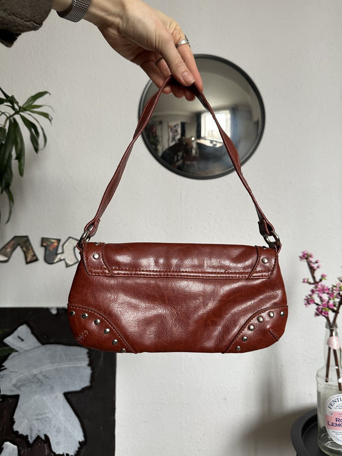 Japanese Brand × Seditionaries Micro Purse Baguette Studs Faux Leather Mini Bag y2k Size ONE SIZE - 4 Thumbnail