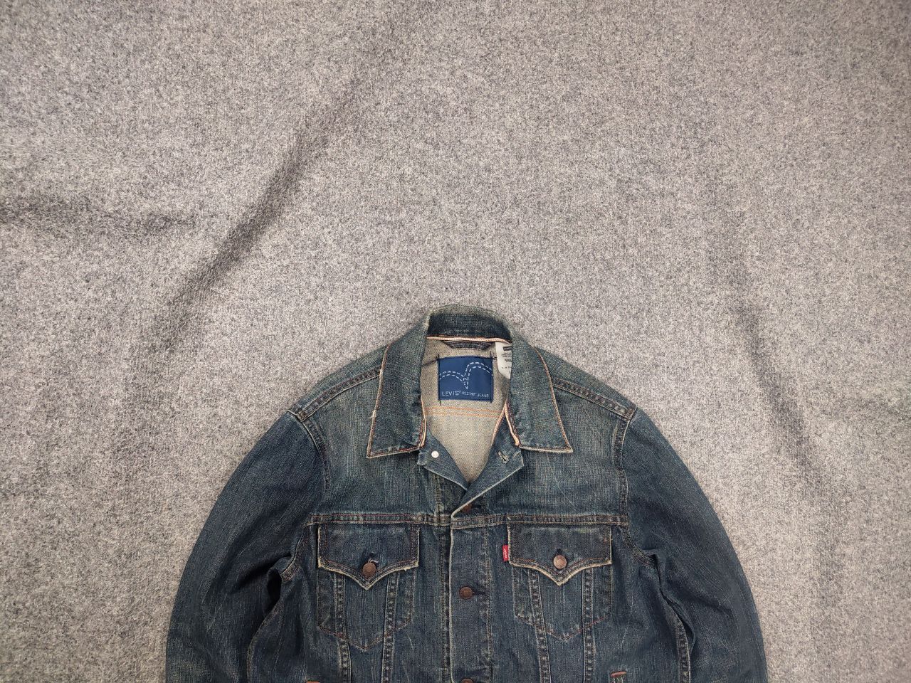 Levi's Rare Vintage 90's levis red tab Selvedge Denim Jacket Size US L / EU 52-54 / 3 - 1 Thumbnail