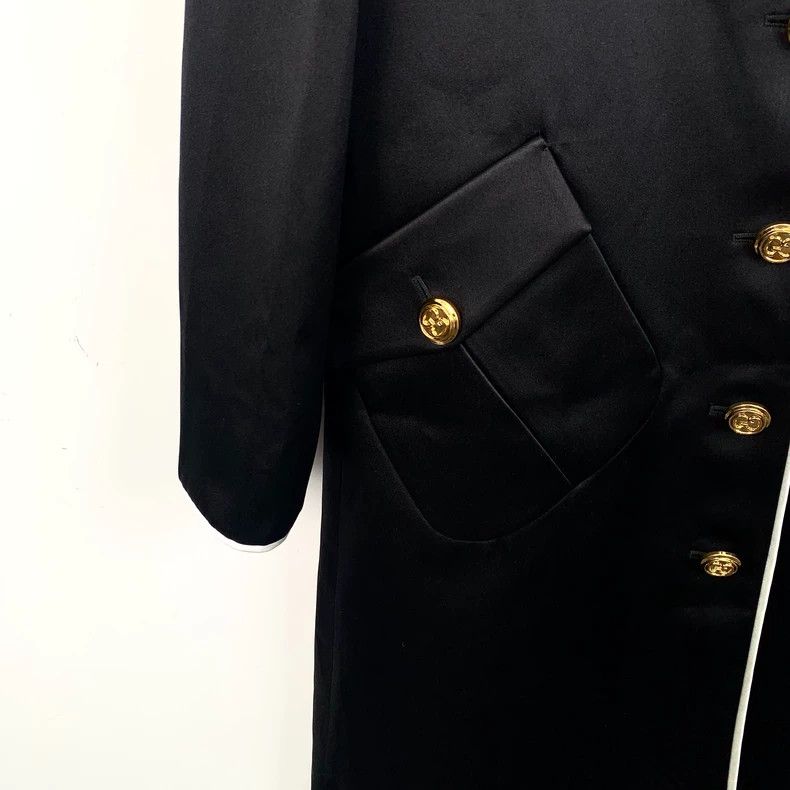 Gucci Gucci Black single-breasted gold-button long-sleeved coat 2 Size US S / EU 44-46 / 1 - 4 Thumbnail