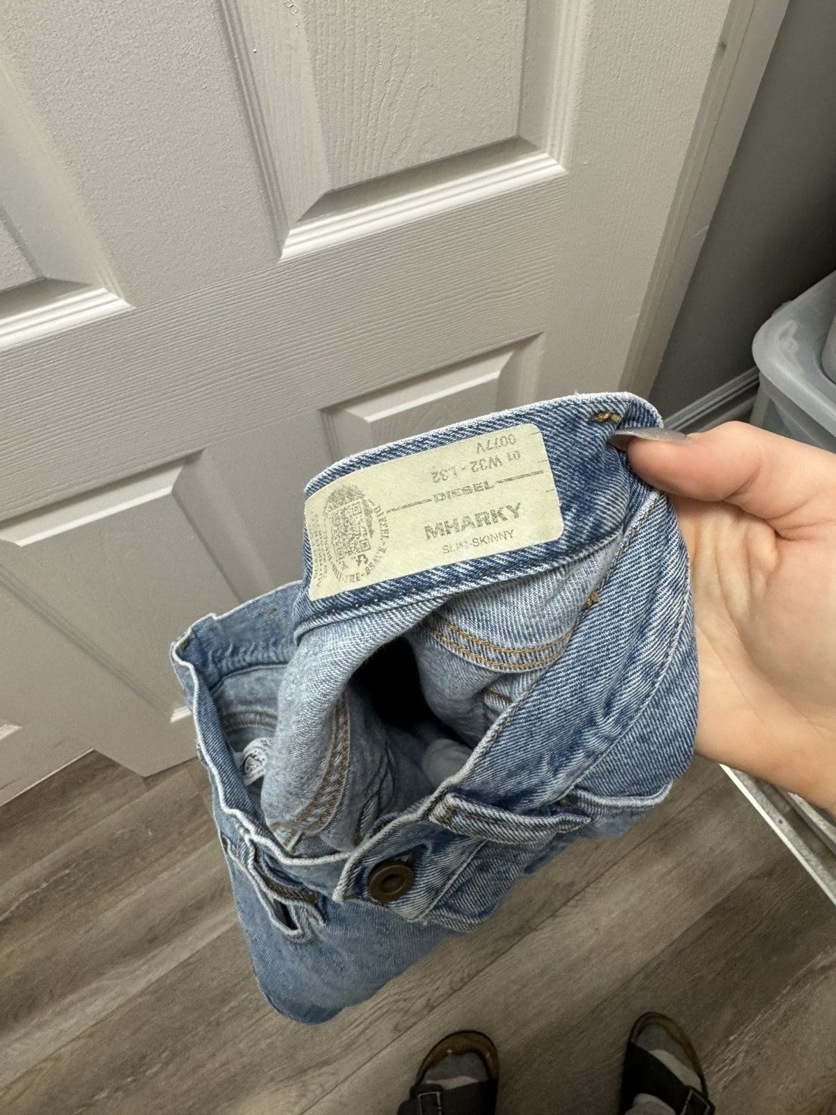 Diesel Diesel Jeans Mharky Slim Skinny Bleached Custom Split Denim Size US 32 / EU 48 - 8 Thumbnail