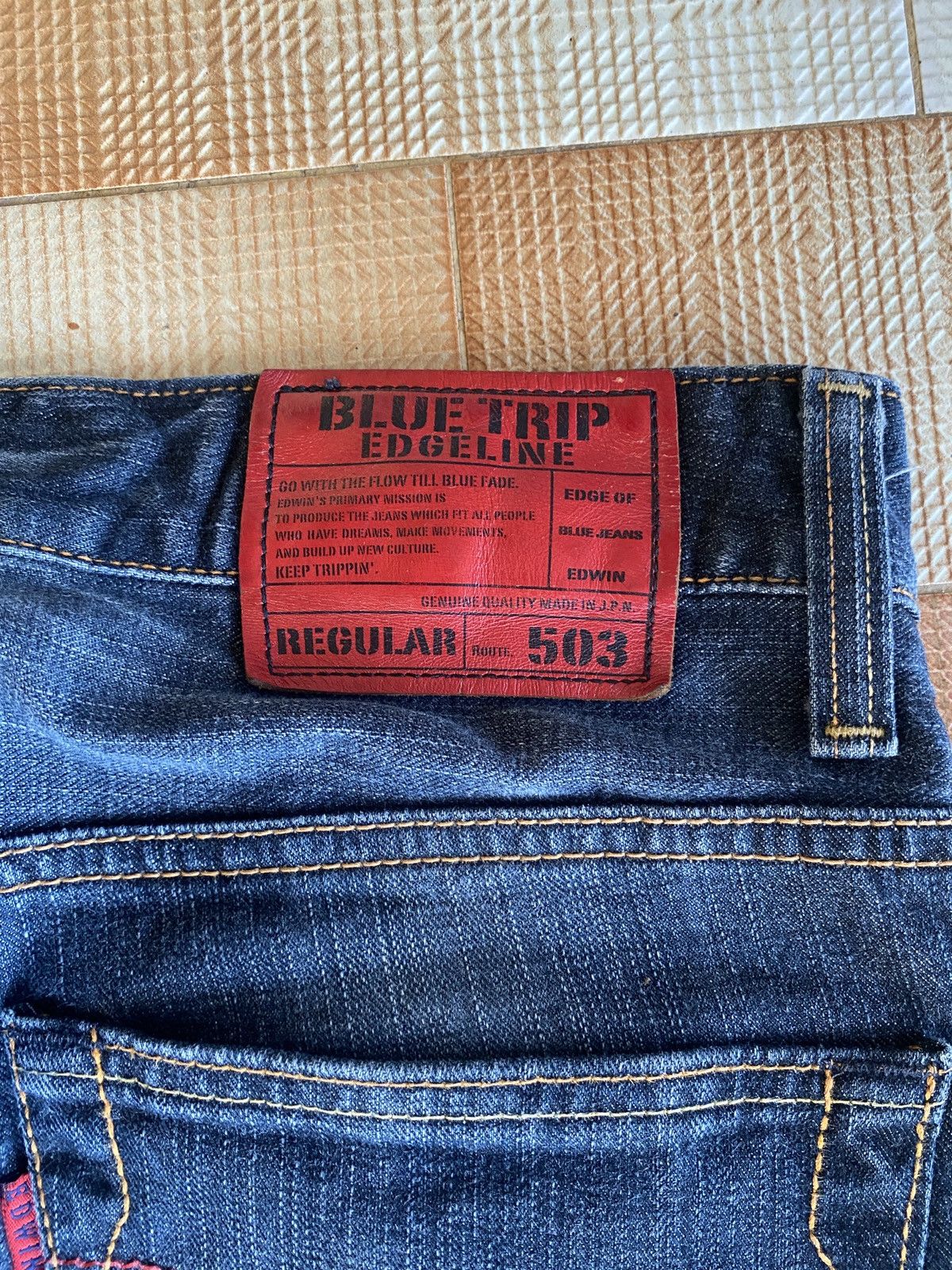 Edwin × PPFM × Vintage Vintage edwin blue trip 503 regular denim Size US 30 / EU 46 - 9 Thumbnail