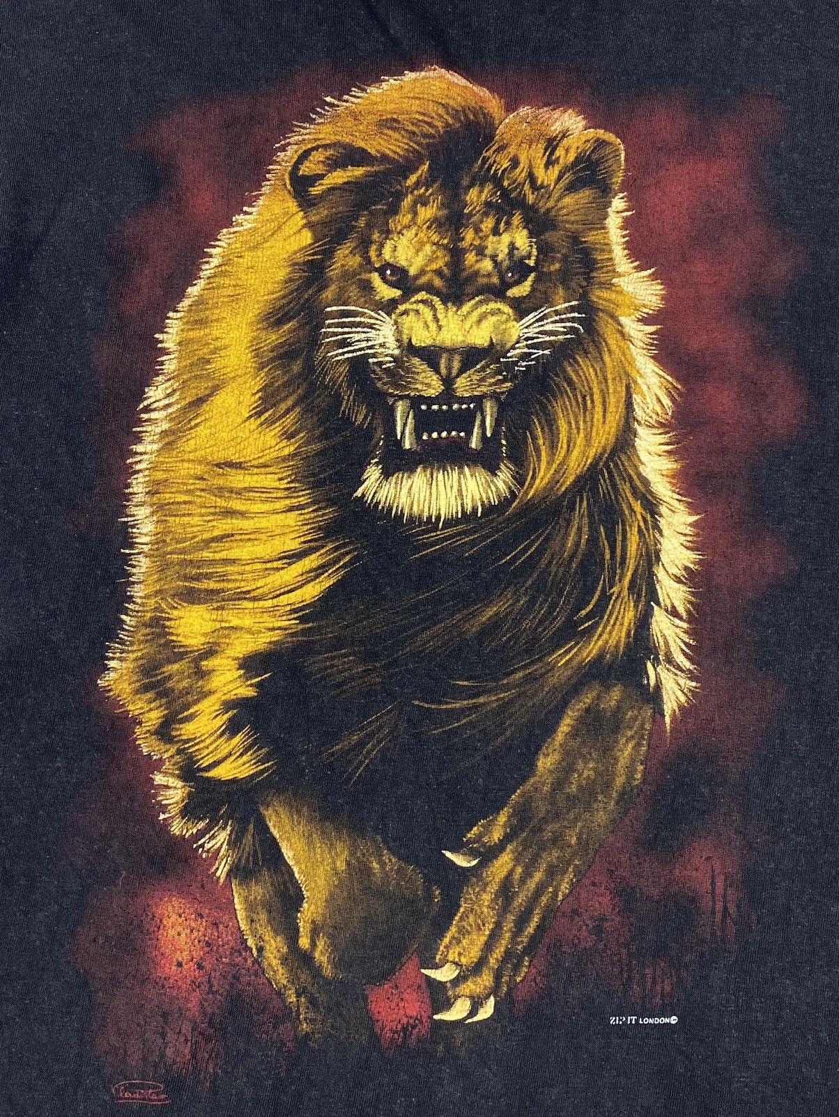 Vintage 1990’s Vintage Running Lion Animal Graphic Tee Size US XL / EU 56 / 4 - 3 Thumbnail