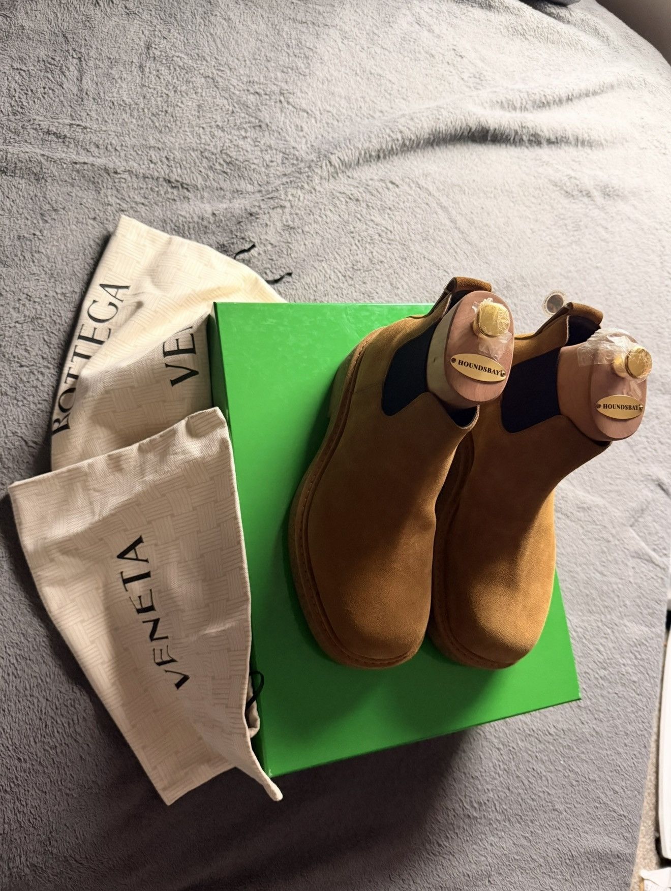 Bottega Veneta Haddock Suede Chelsea Brown 42 Worn Once