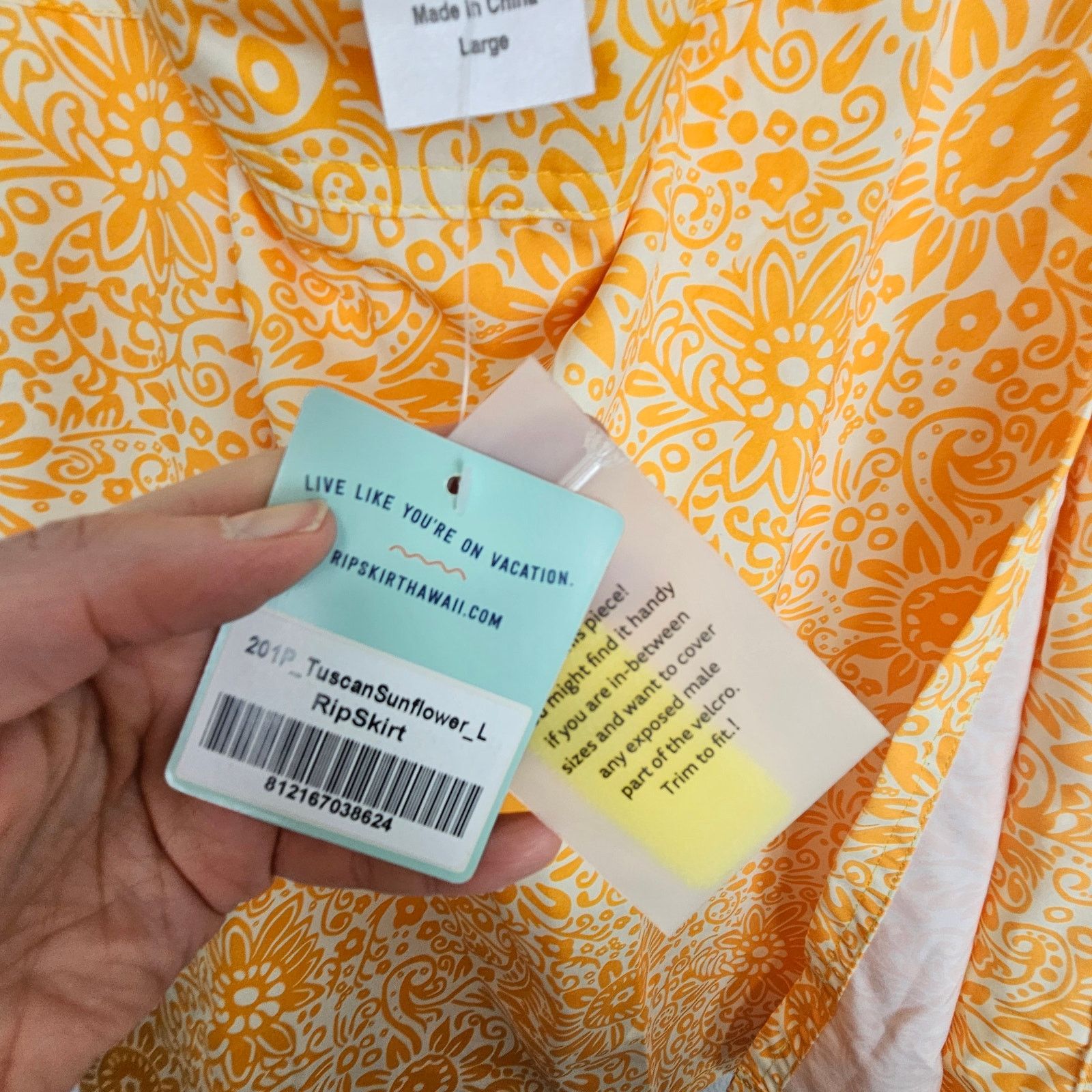 Ripcurl NEW Rip Skirt Tuscan Sunflower Wrap Skirt with Pockets L Size 34" / US 12 / IT 48 - 6 Thumbnail