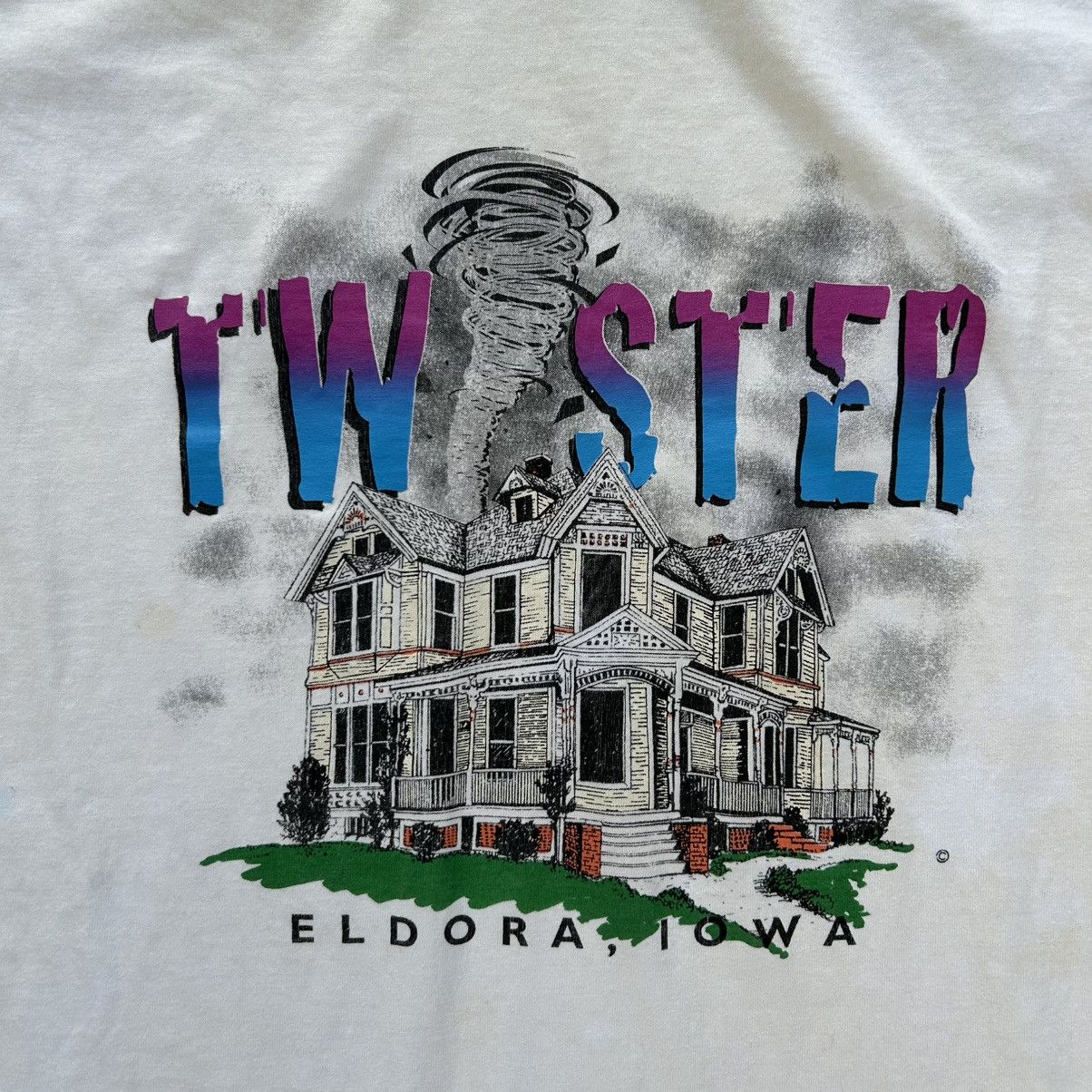Universal Studios Vintage Twister Eldora Iowa Movie Premiere Film Promo Shirt Size US XXL / EU 58 / 5 - 2 Thumbnail