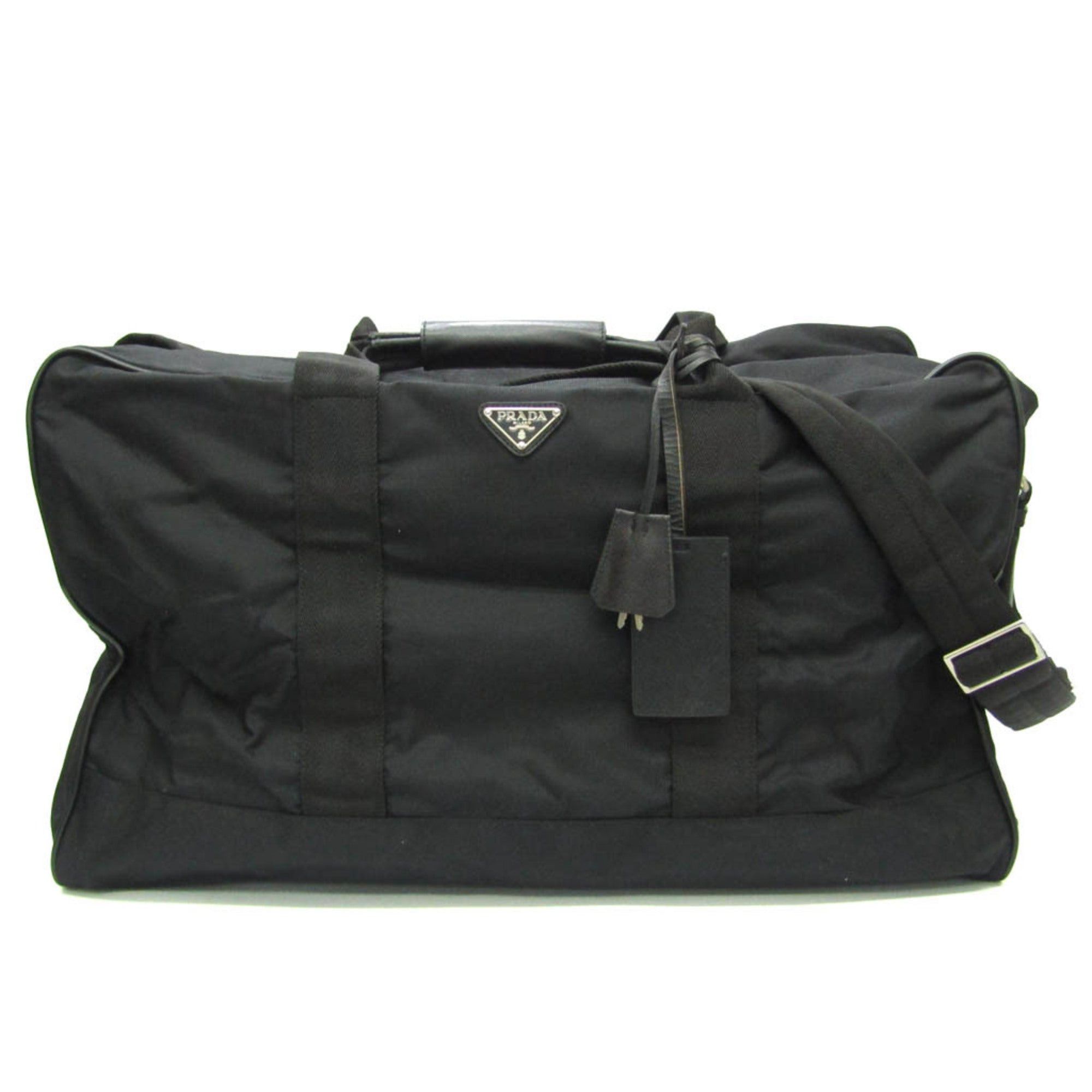 image of Prada Tessuto Nylon Viaggio Kpv005 Women,men Nylon Boston Bag Black, Women's
